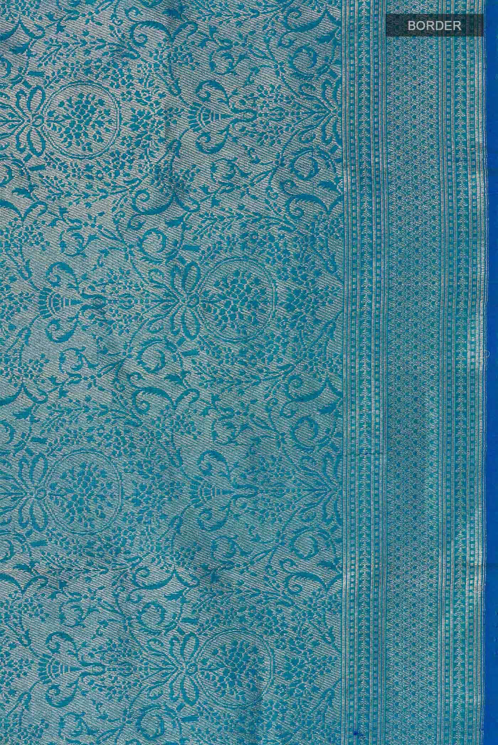 Blue Banarasi Katan Silk Saree
