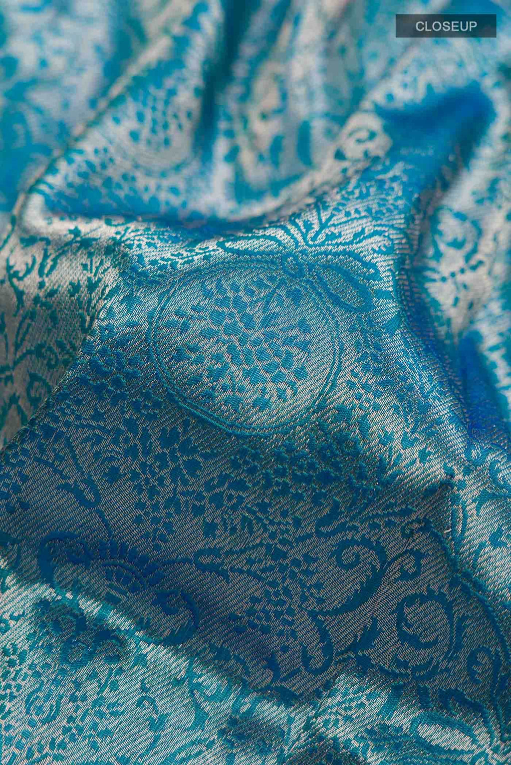 Blue Banarasi Katan Silk Saree