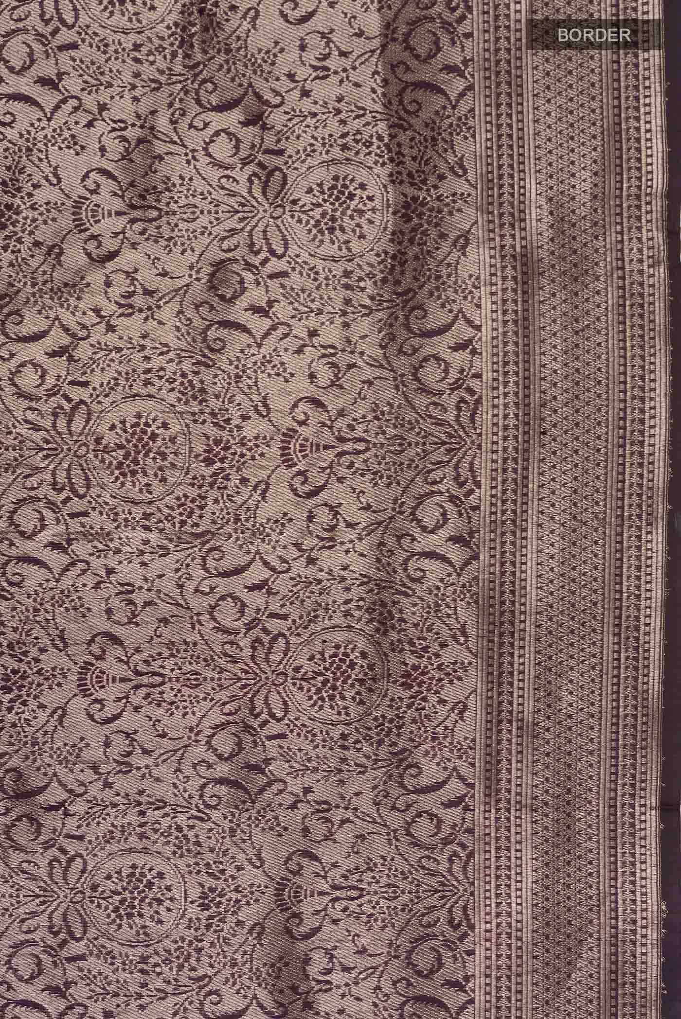 Violet Banarasi Silk Saree