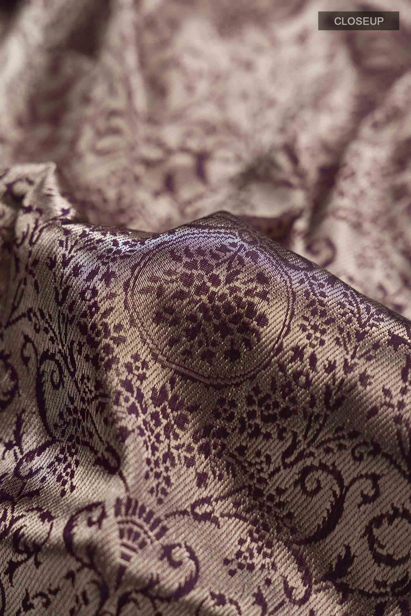 Violet Banarasi Silk Saree
