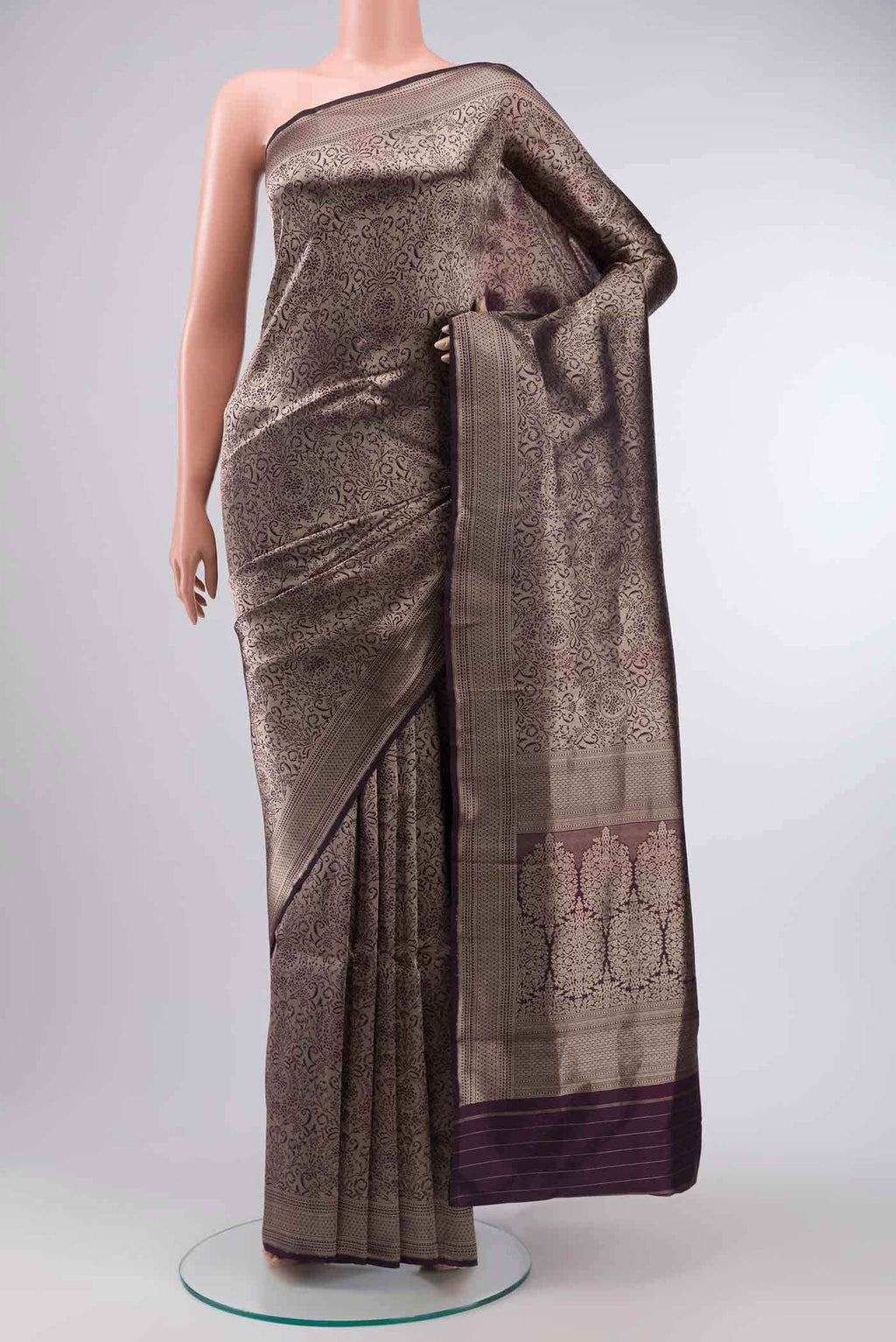 Violet Banarasi Silk Saree