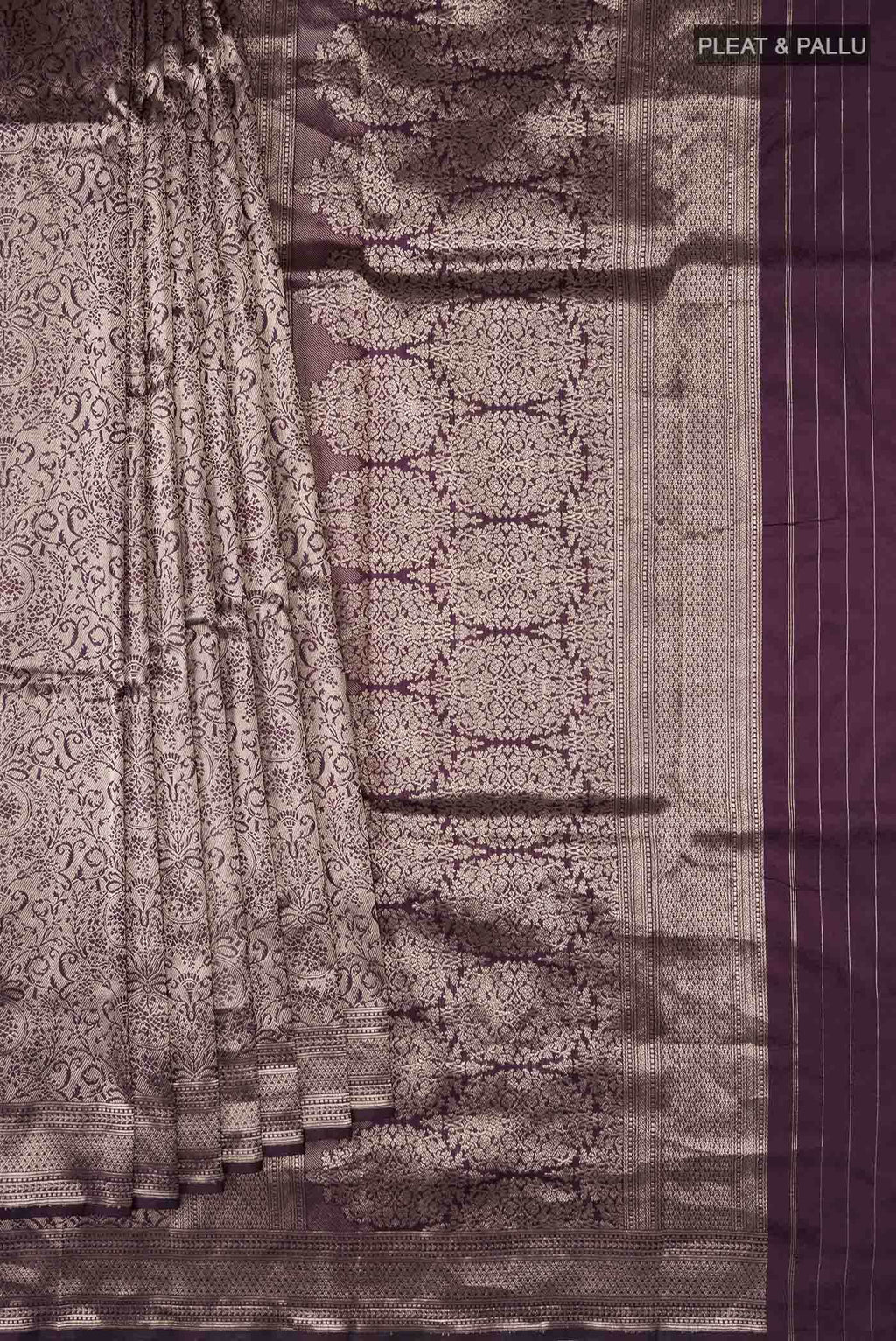 Violet Banarasi Silk Saree