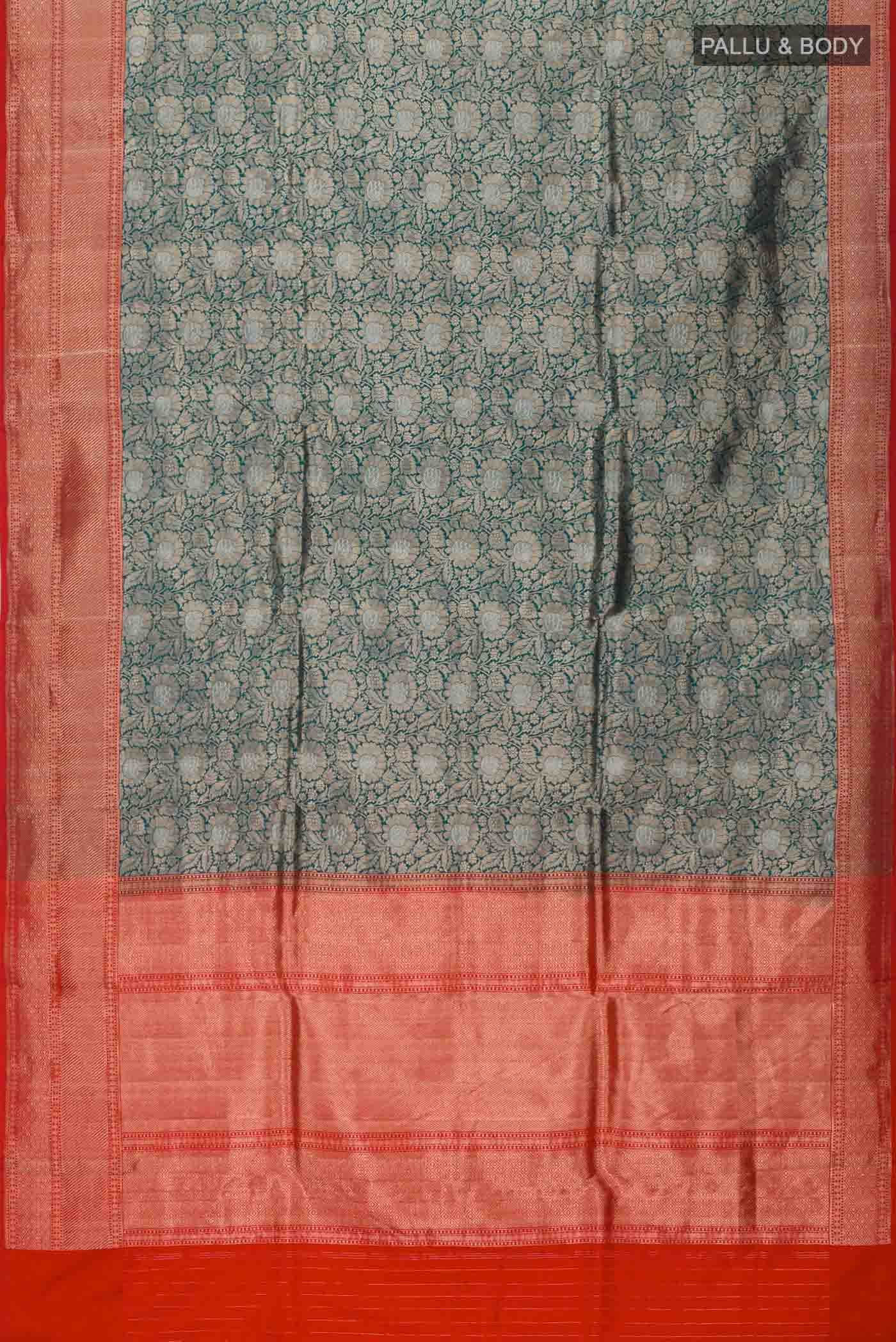 Blue Banarasi Katan Silk Saree