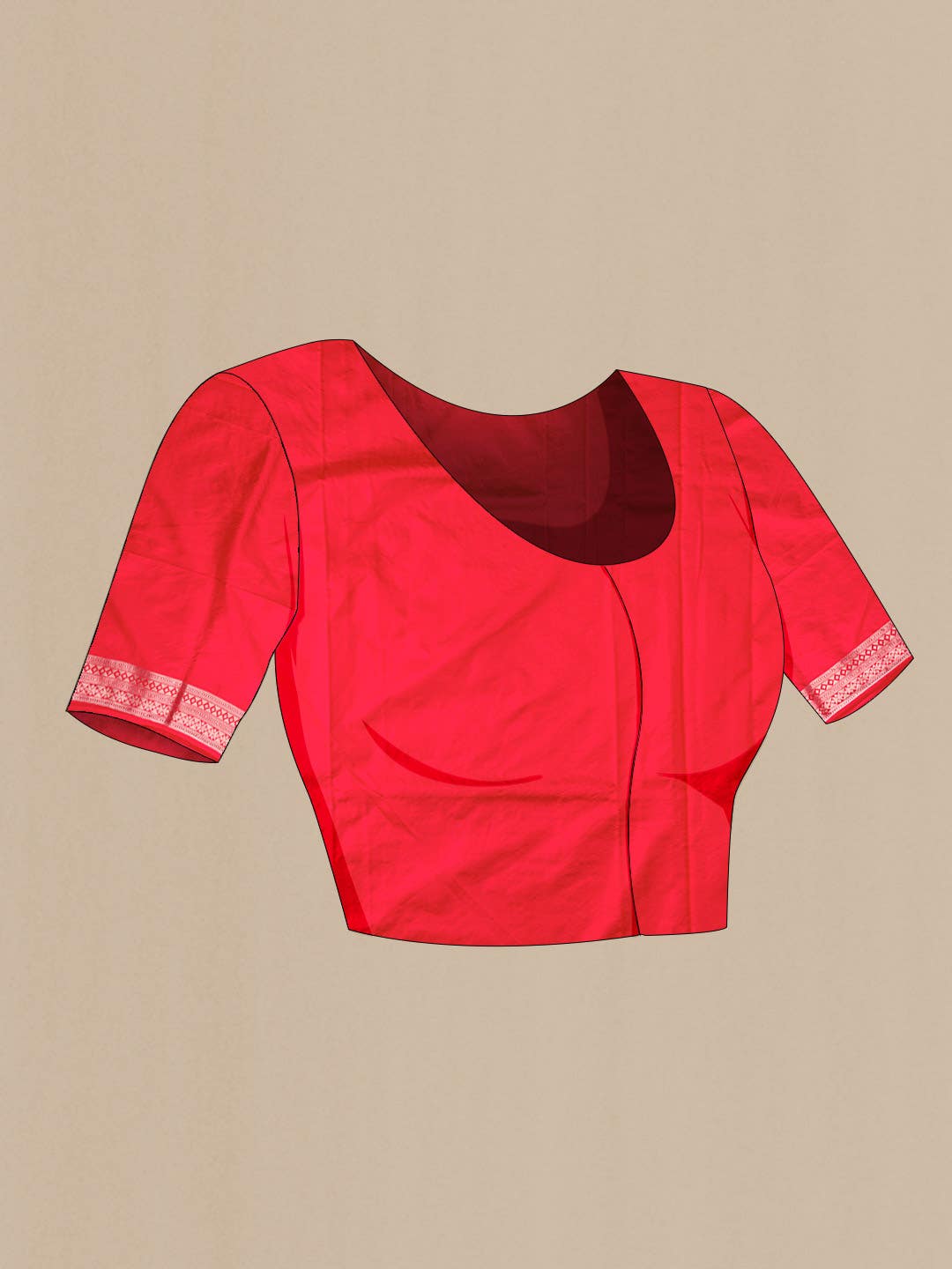 Red Banarasi Katan Silk Saree