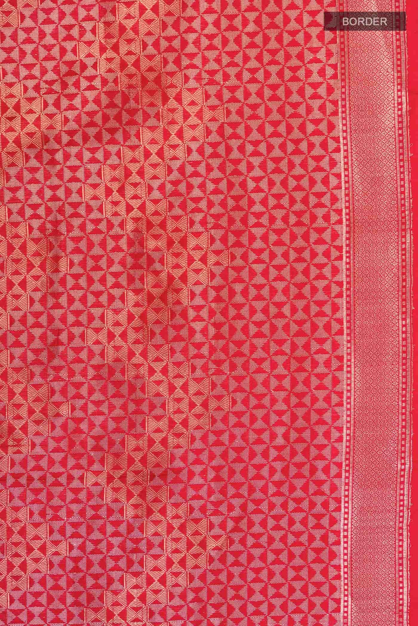 Red Banarasi Katan Silk Saree