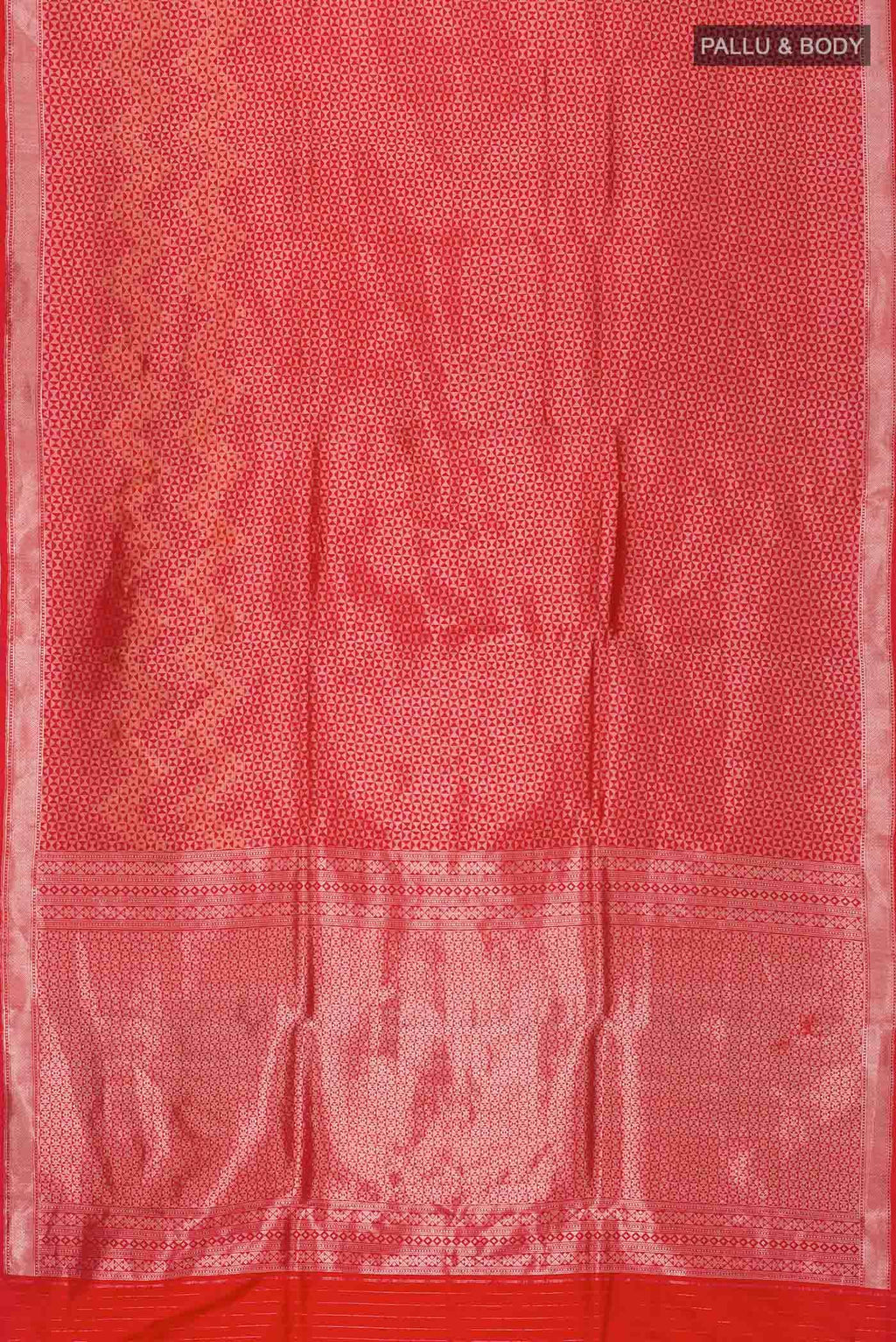 Red Banarasi Katan Silk Saree