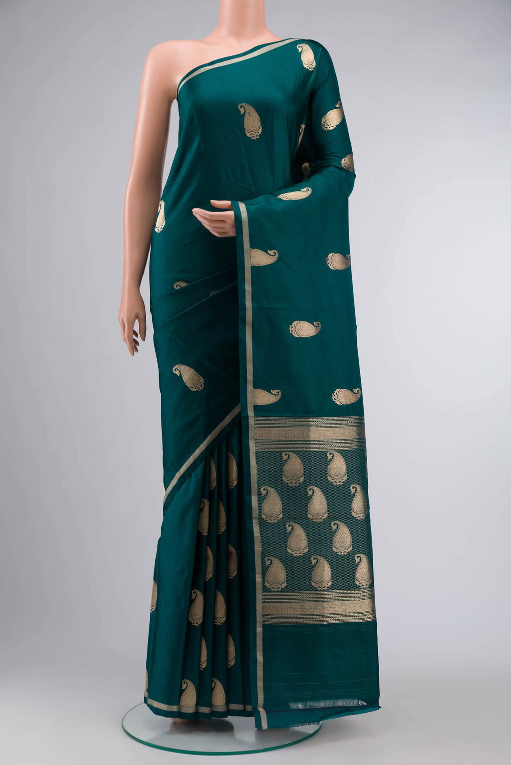 Blue Banarasi Katan Silk Saree