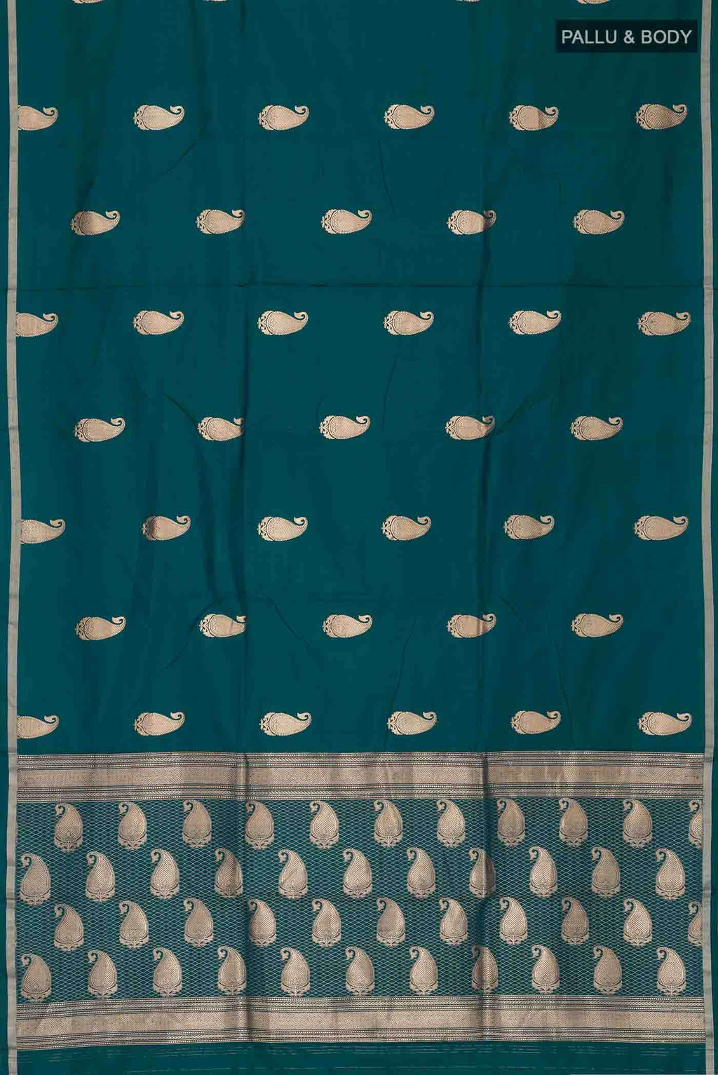 Blue Banarasi Katan Silk Saree