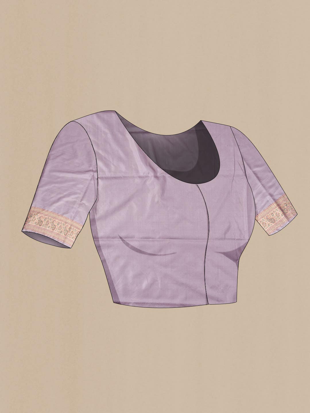 Lilac Banarasi Tanchoi Silk Saree