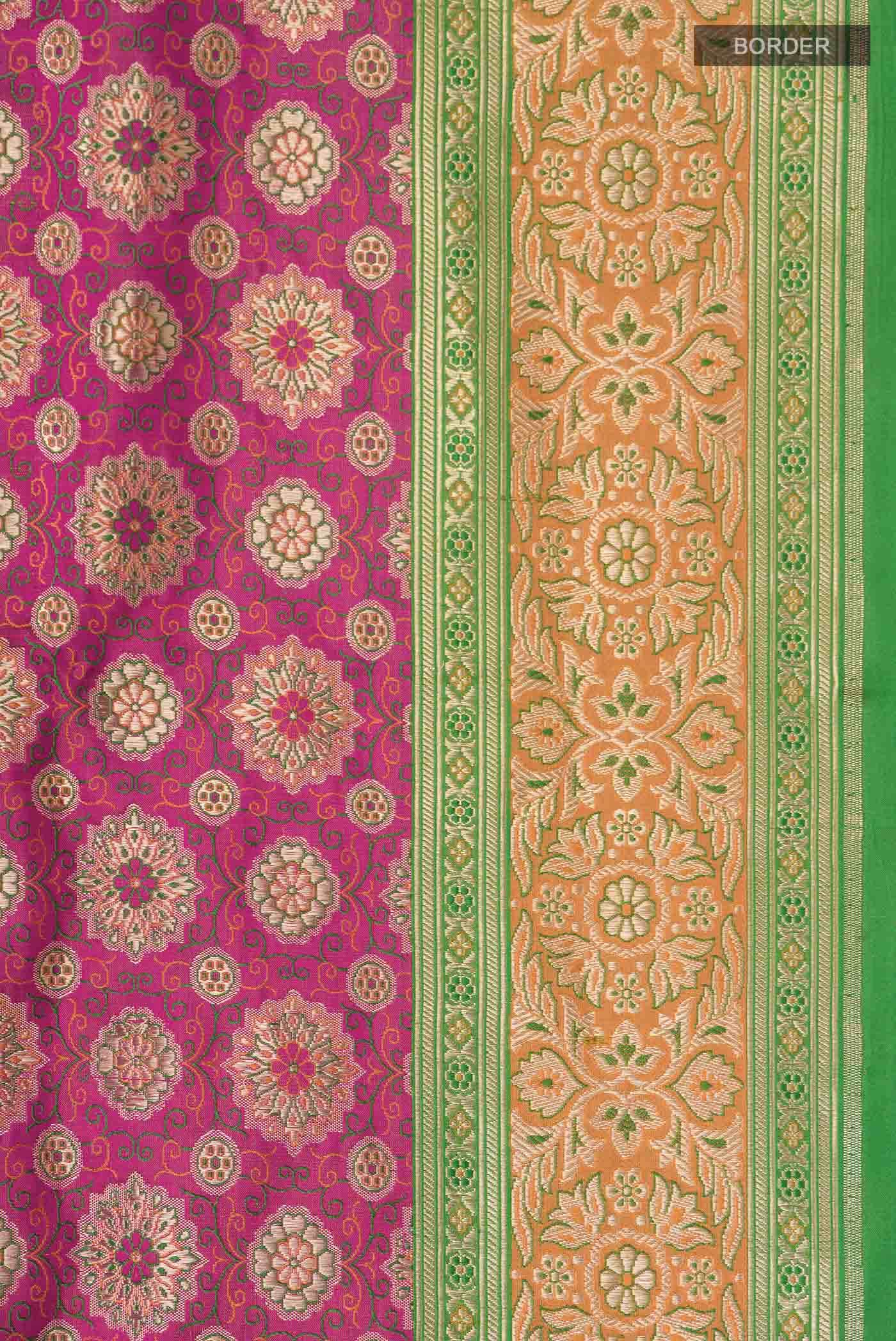 Pink Banarasi Silk Saree