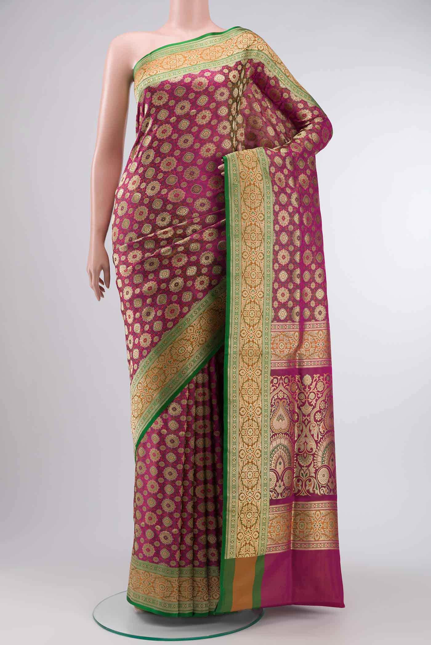 Pink Banarasi Silk Saree