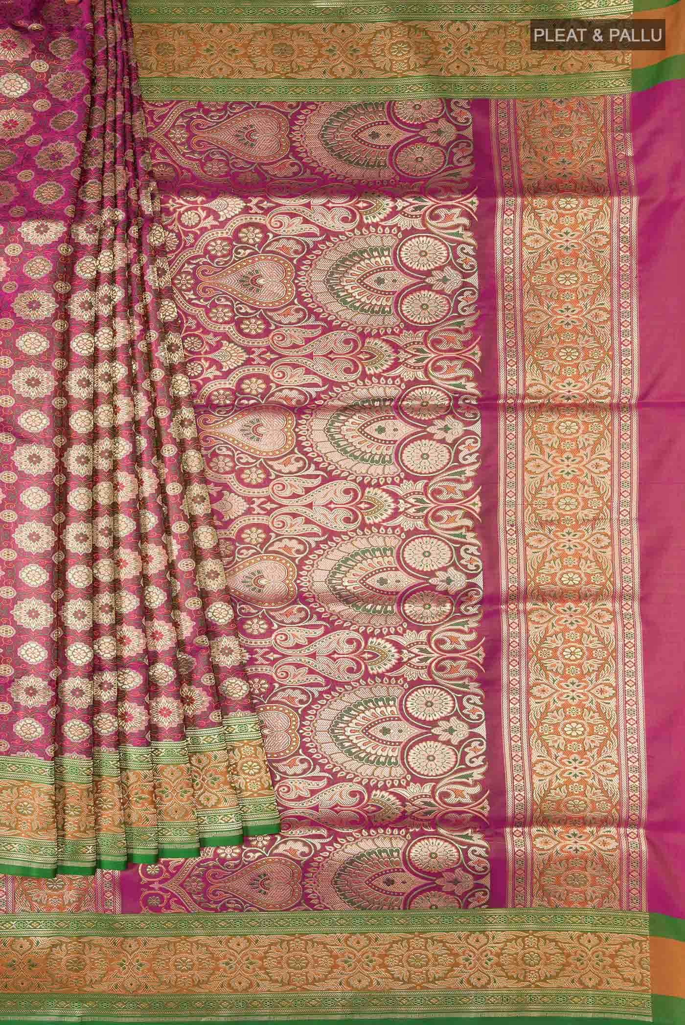 Pink Banarasi Silk Saree