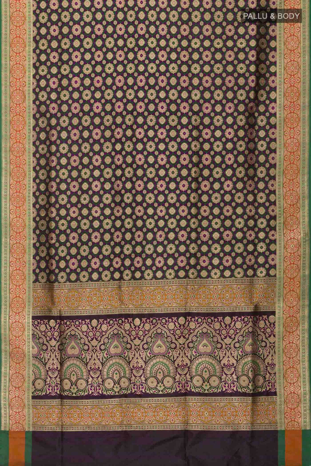 Black Banarasi Silk Saree