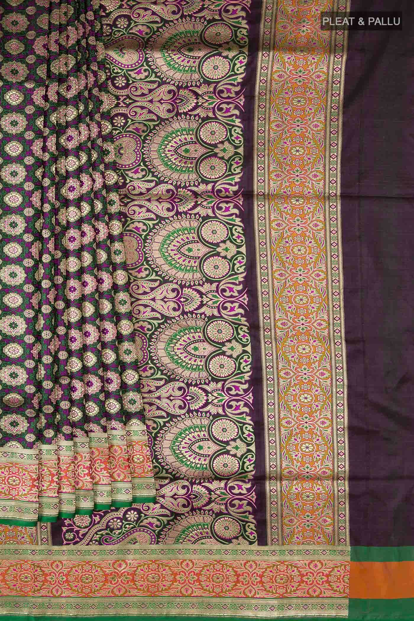 Black Banarasi Silk Saree