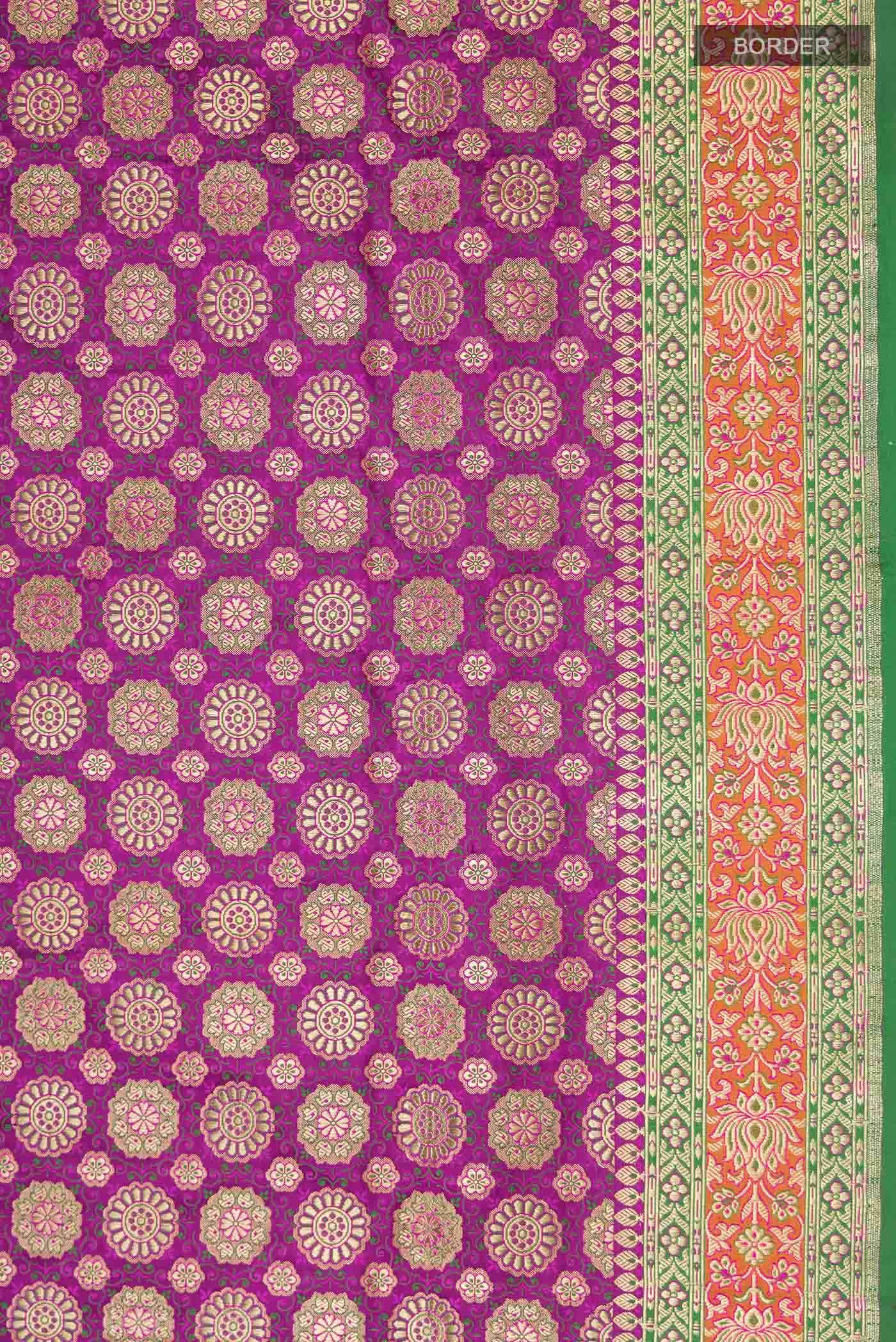 Purple Banarasi Silk Saree