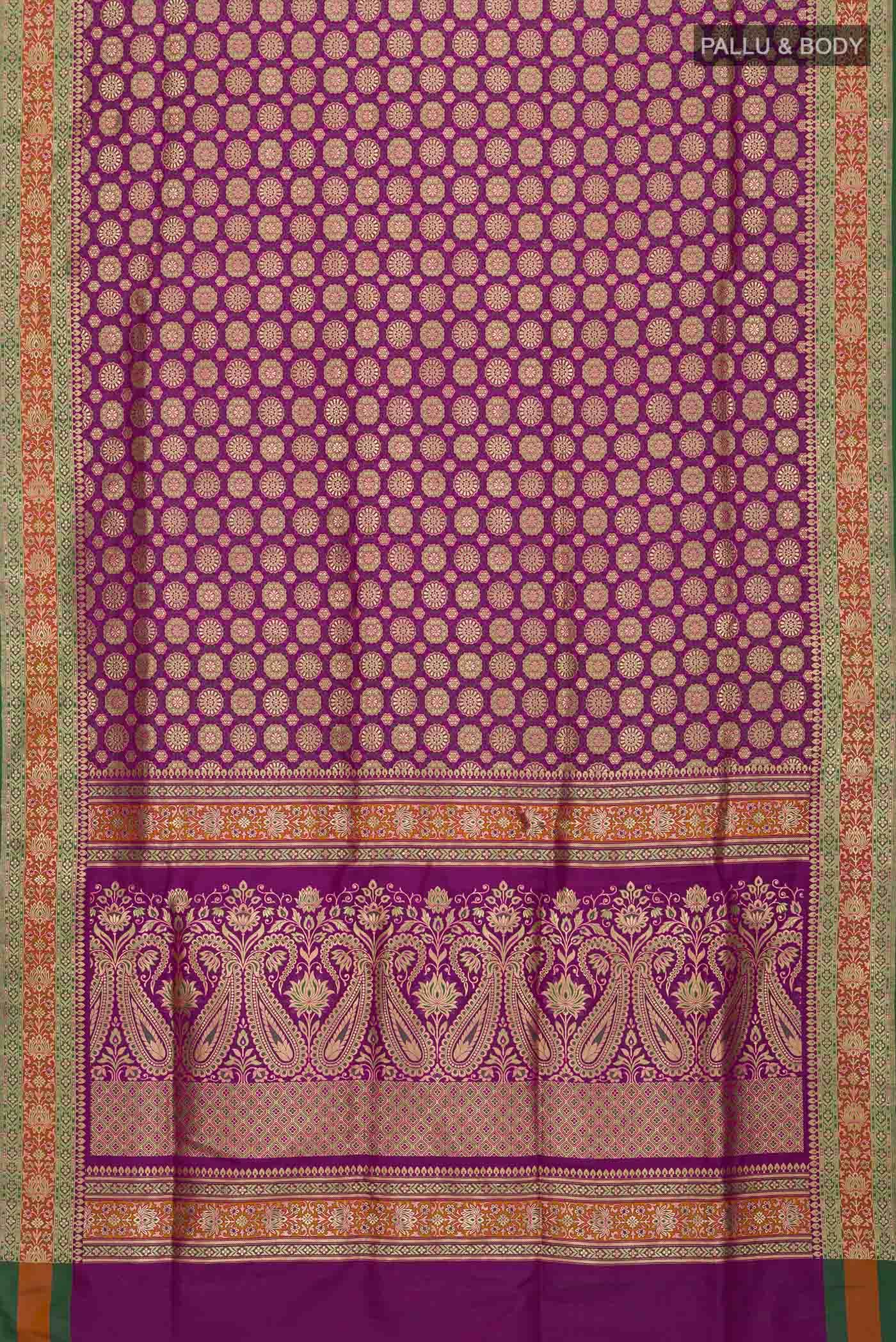 Purple Banarasi Silk Saree