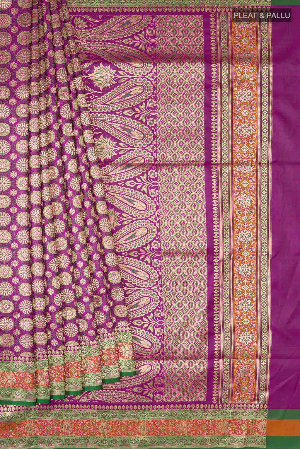 Purple Banarasi Silk Saree