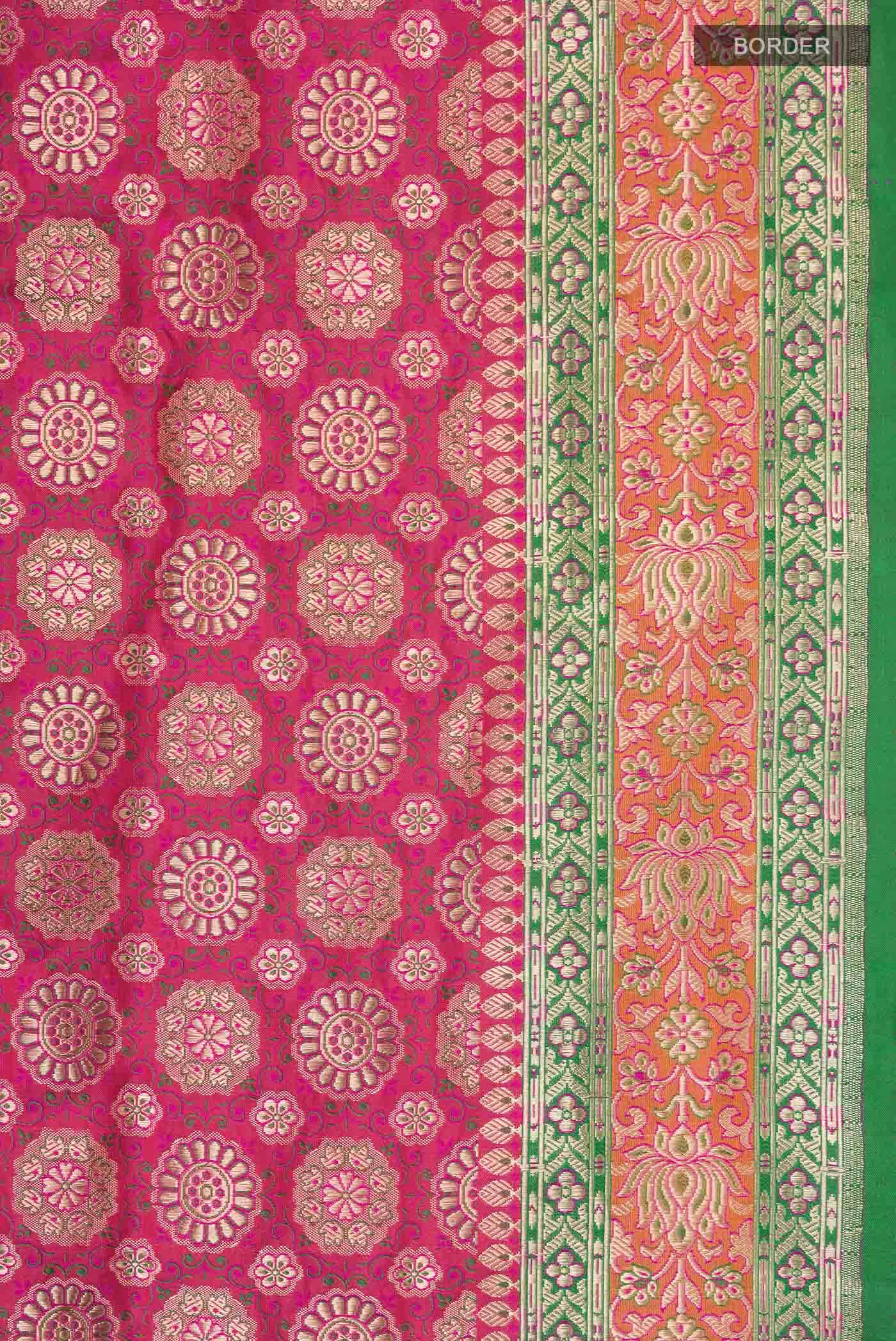 Pink Banarasi Silk Saree