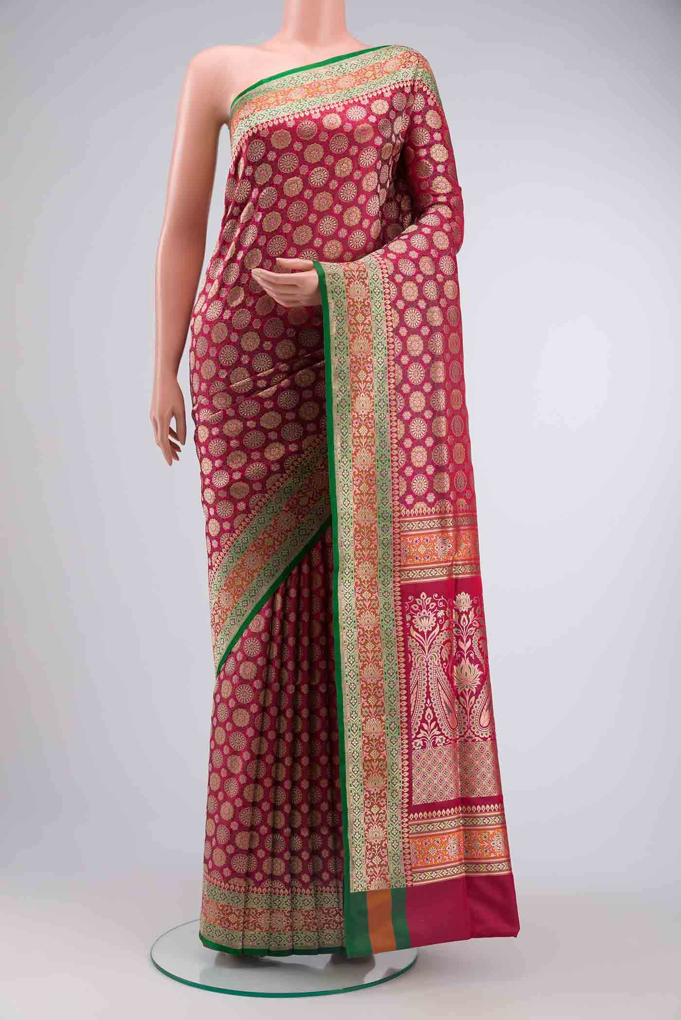 Pink Banarasi Silk Saree