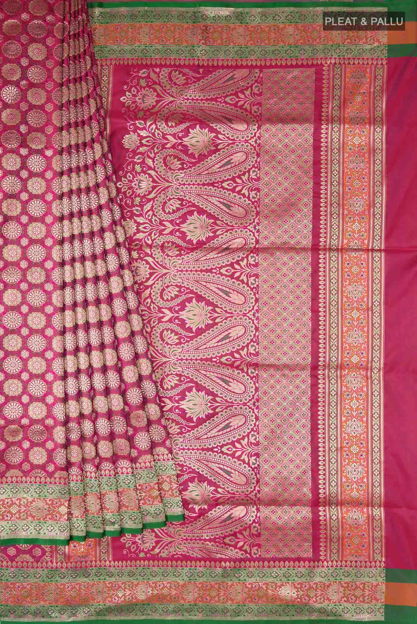 Pink Banarasi Silk Saree