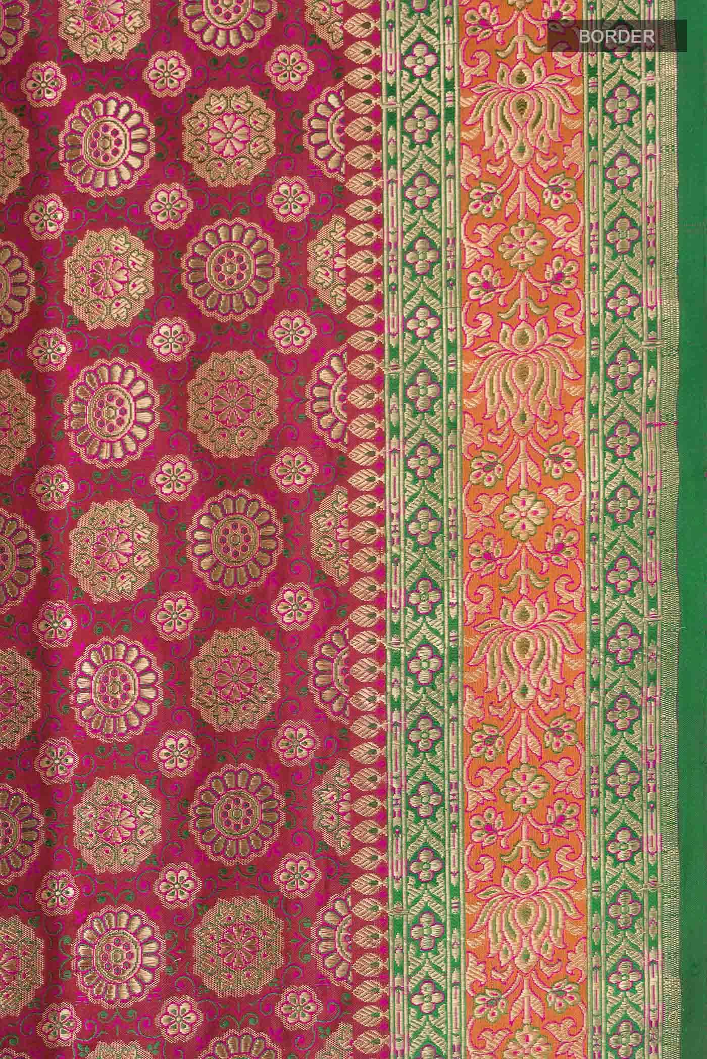 Maroon Banarasi Silk Saree