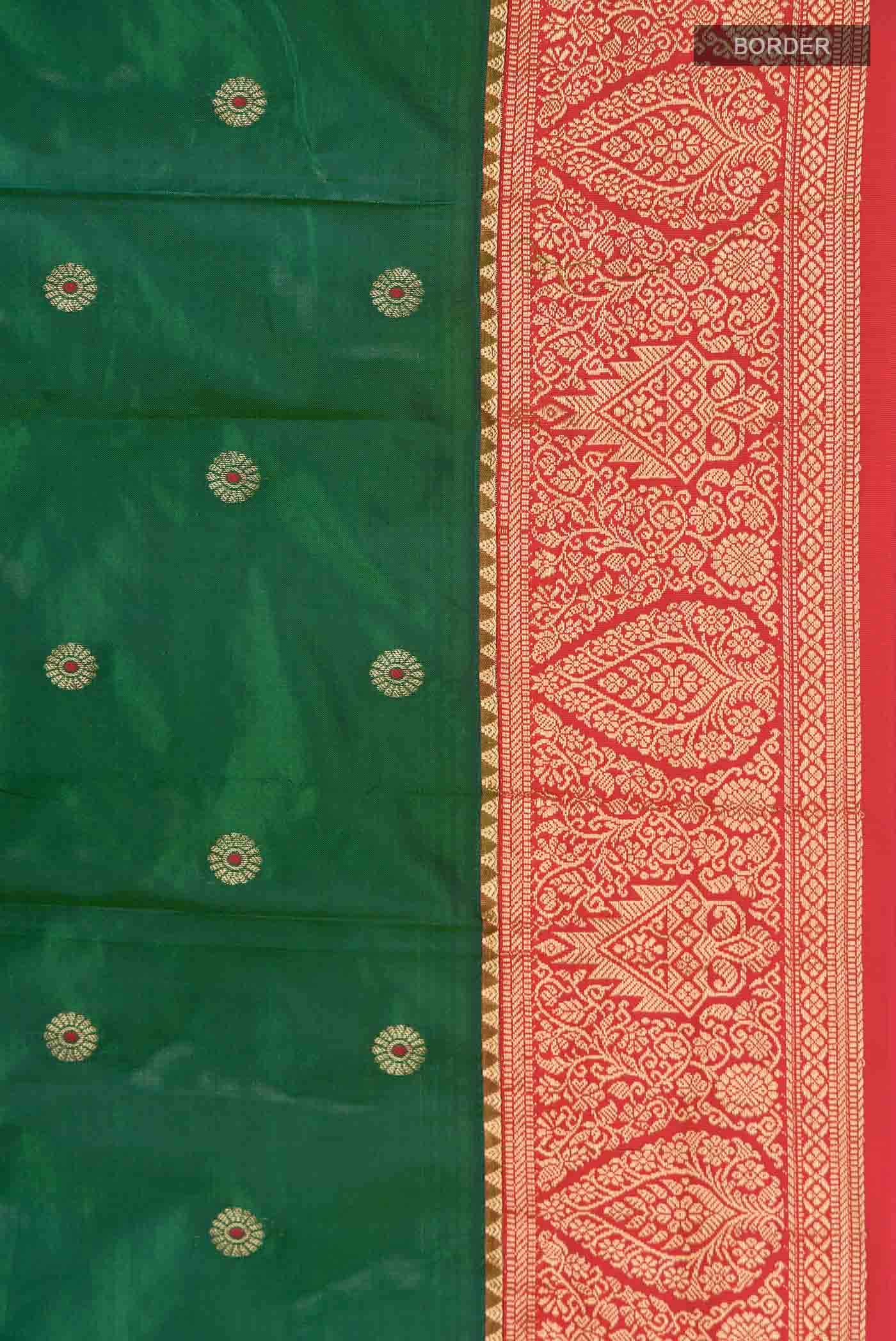 Green Bangalore Silk Saree