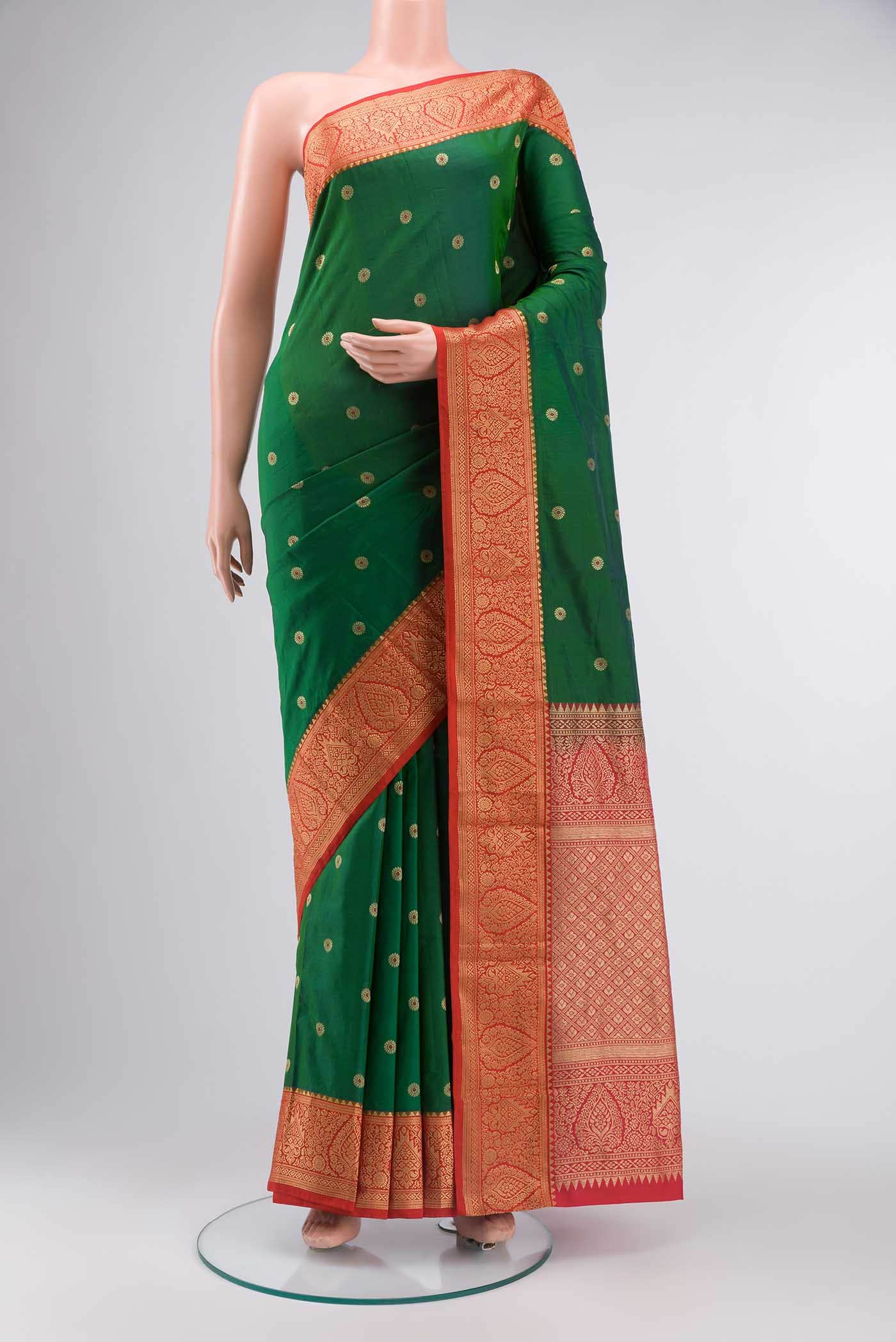 Green Bangalore Silk Saree