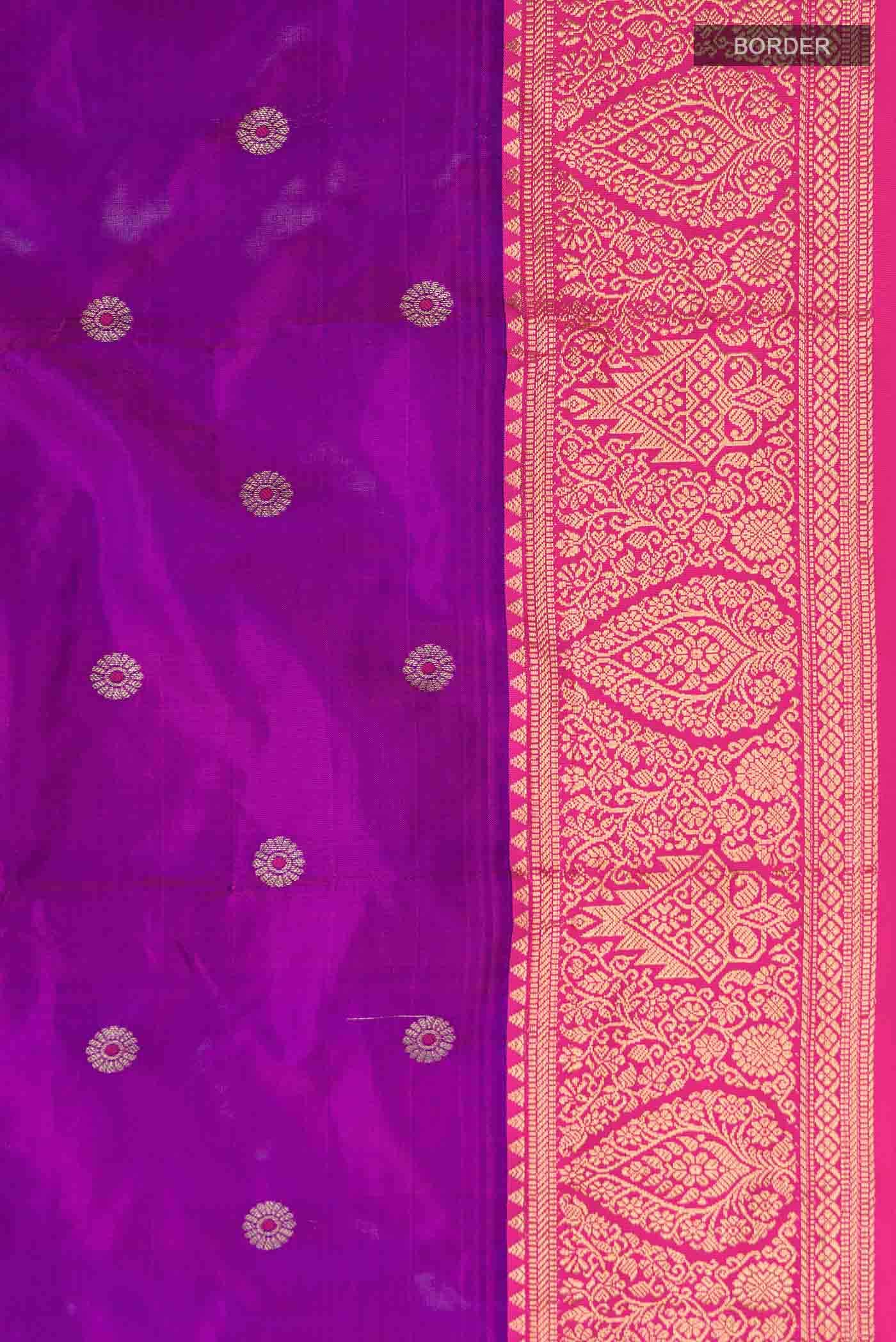 Purple Bangalore Silk Saree
