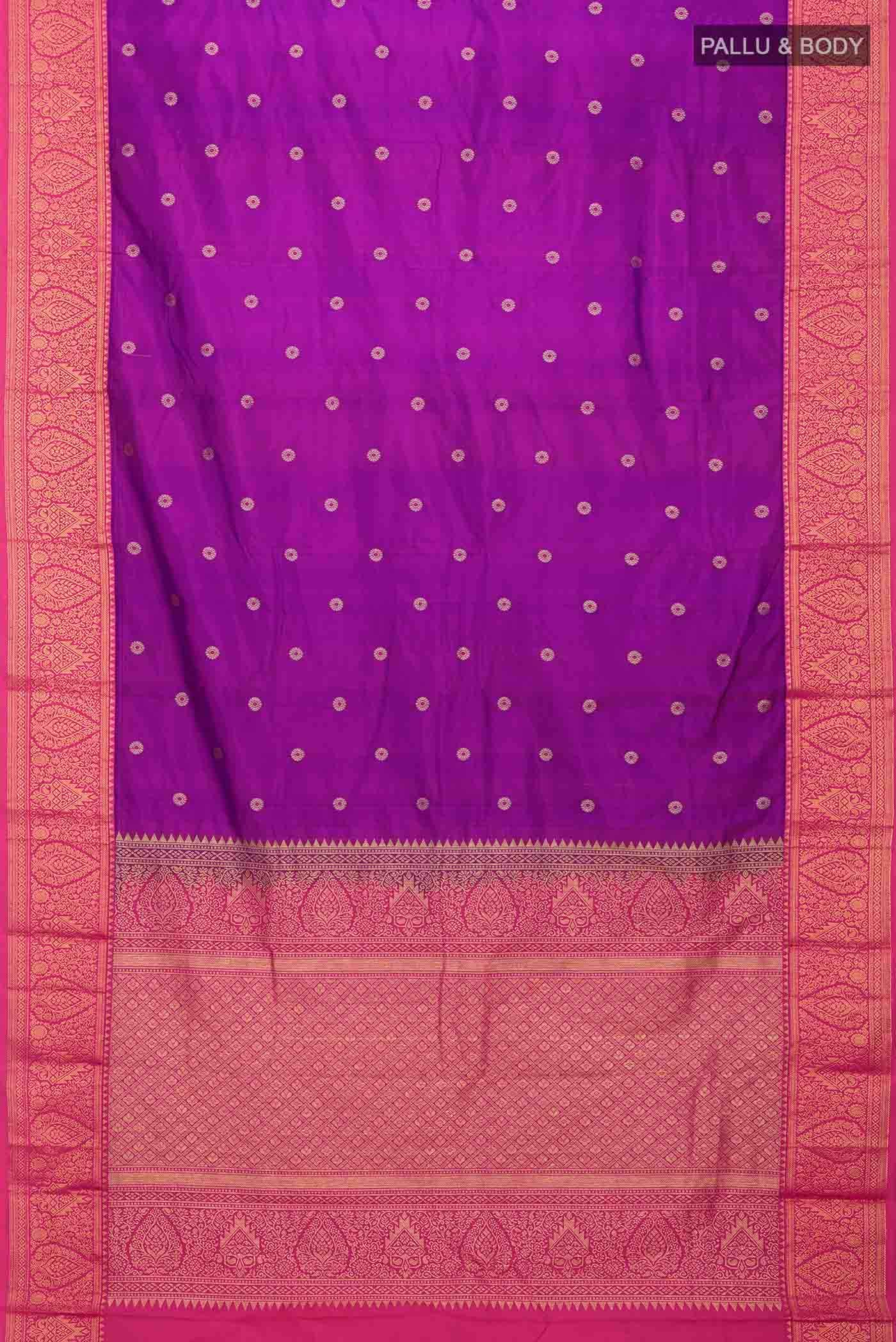 Purple Bangalore Silk Saree