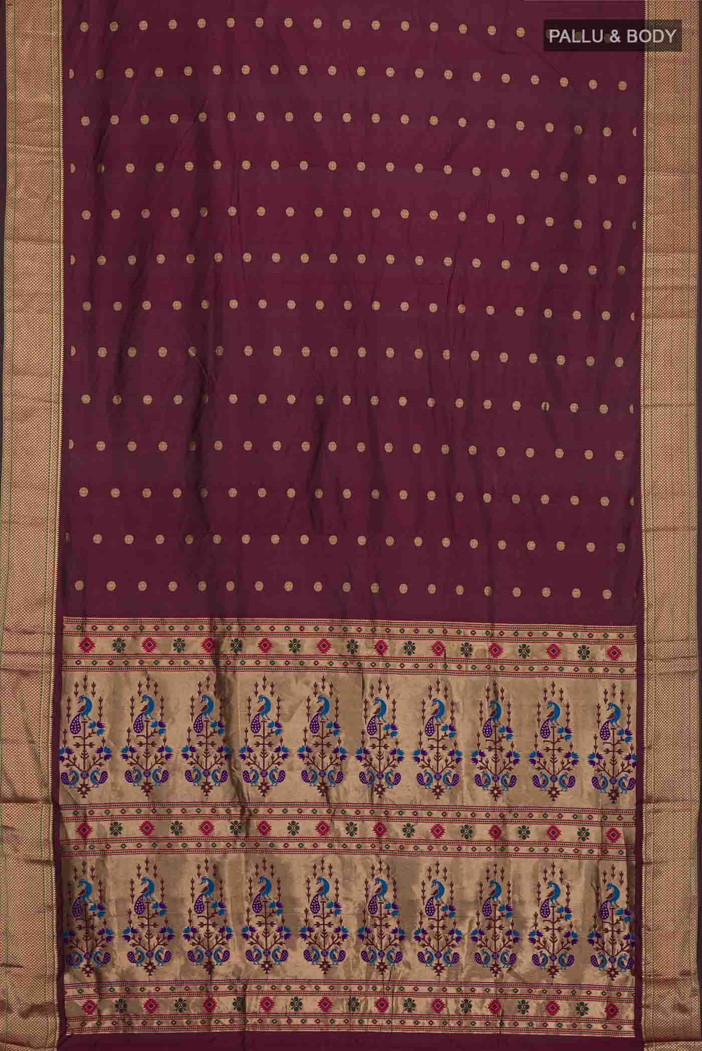 Maroon Bangalore Silk Saree