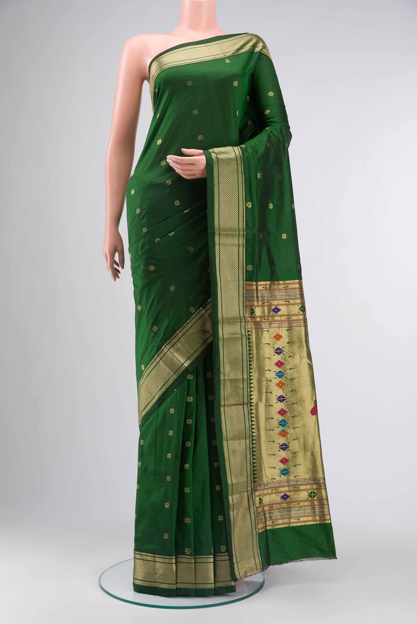 Green Bangalore Silk Saree