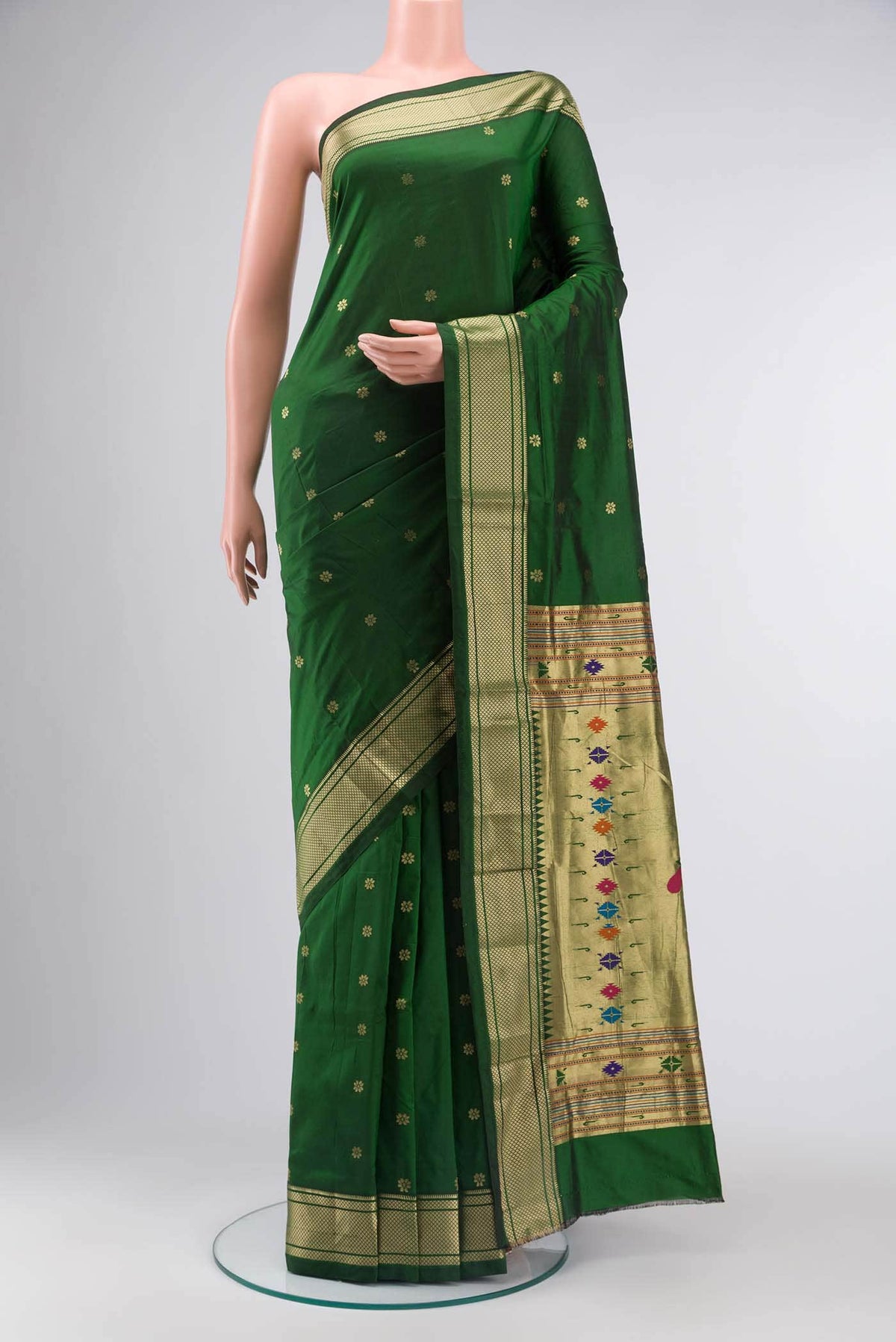 Green Bangalore Silk Saree