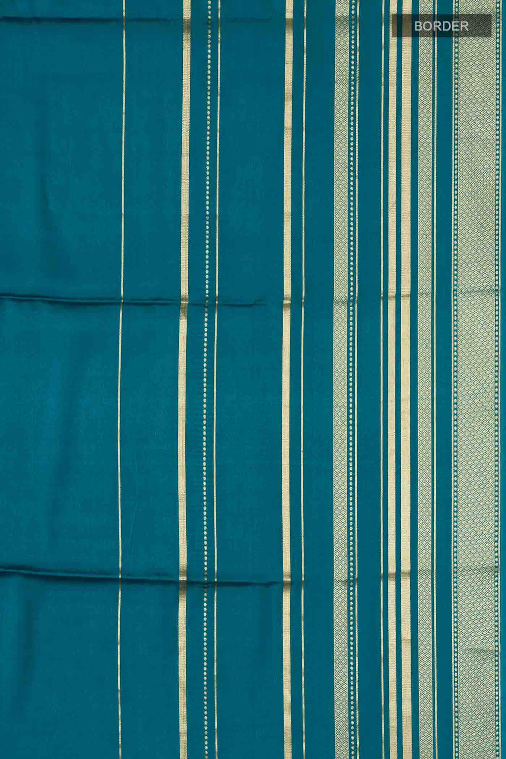 Blue Mysore Crepe Saree