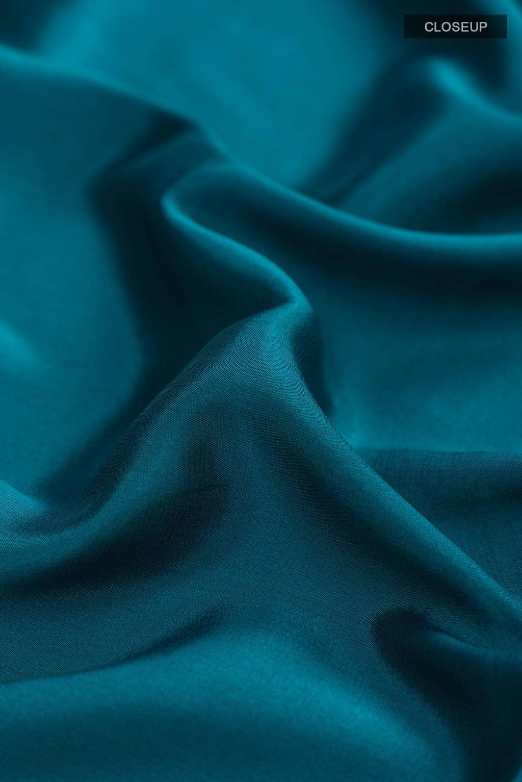 Blue Mysore Crepe Saree