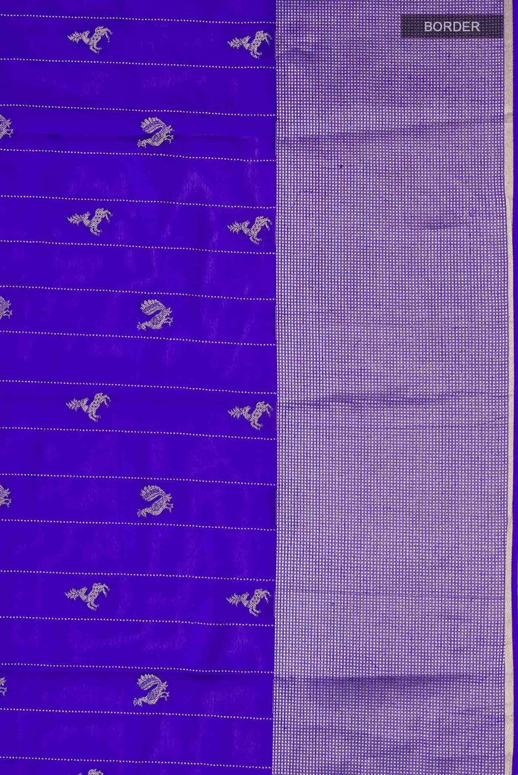 Blue Mysore Crepe Saree