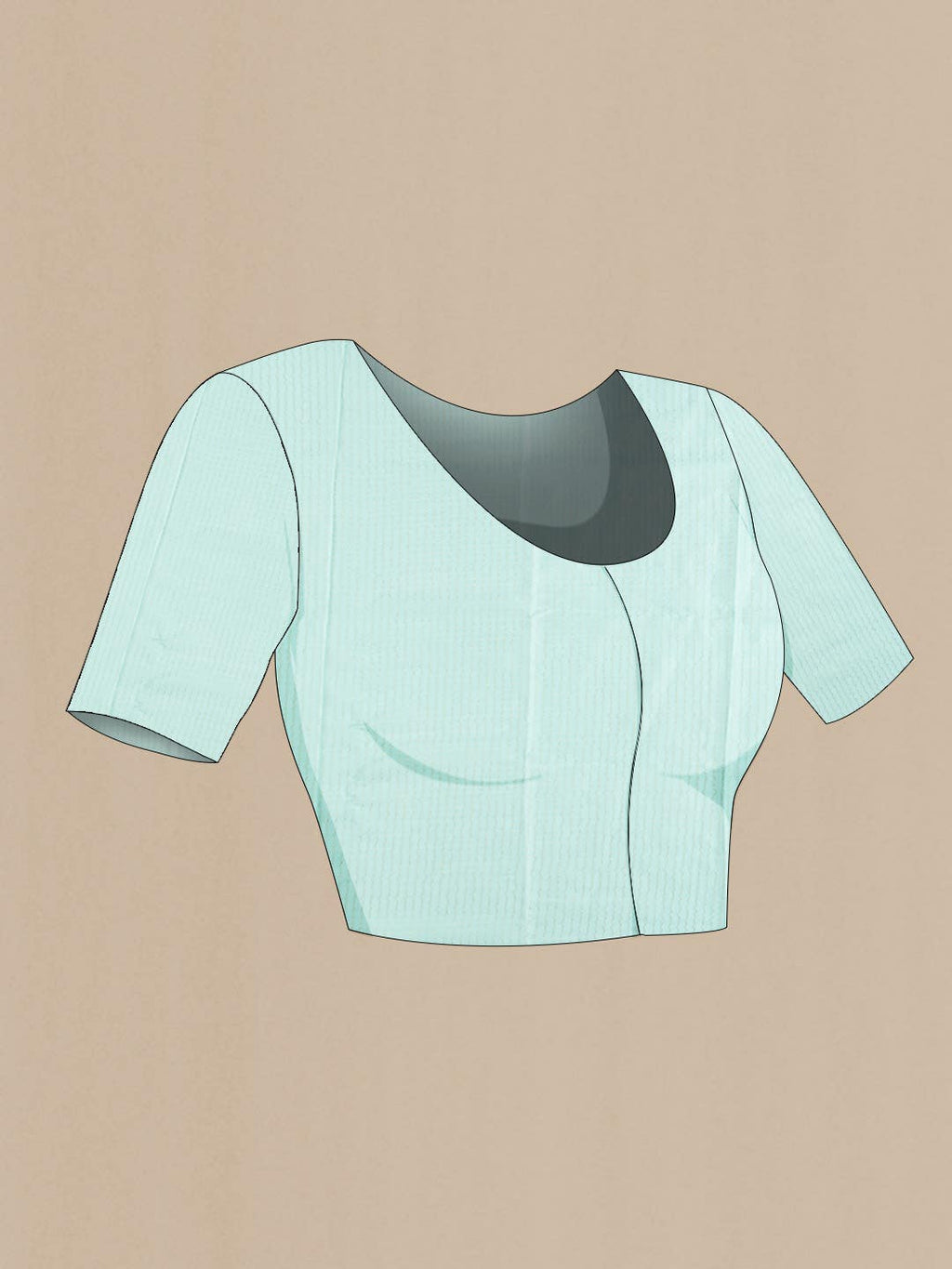 Peach Mysore Crepe Saree