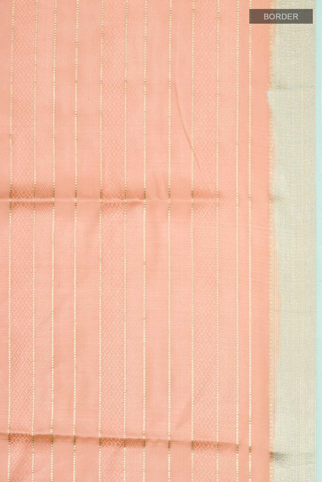 Peach Mysore Crepe Saree