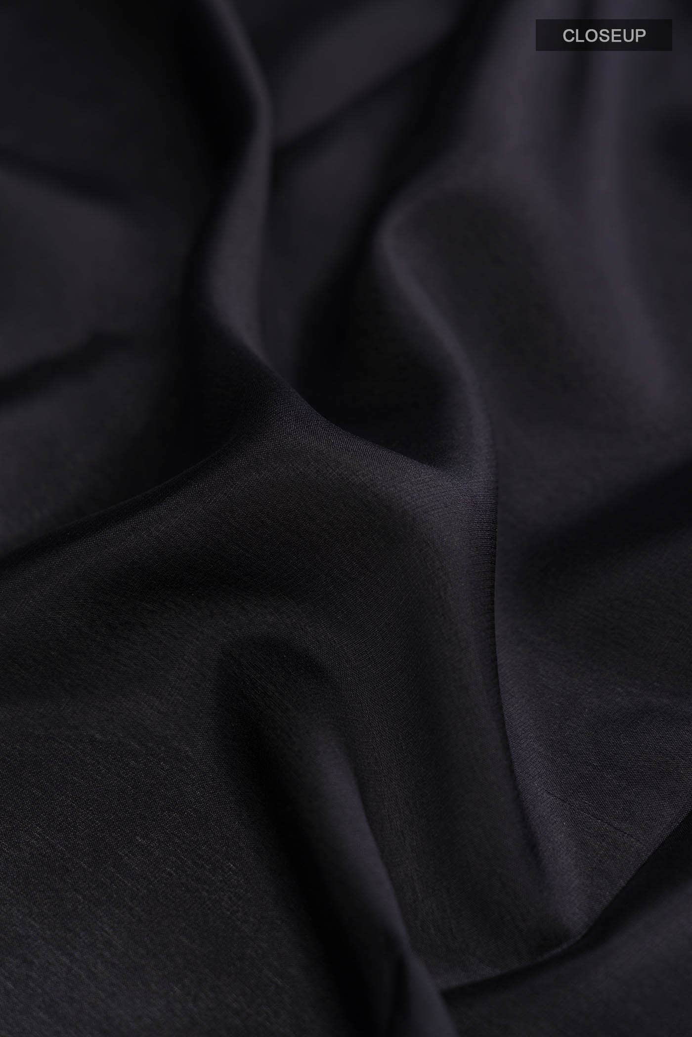 Black Mysore Crepe Saree
