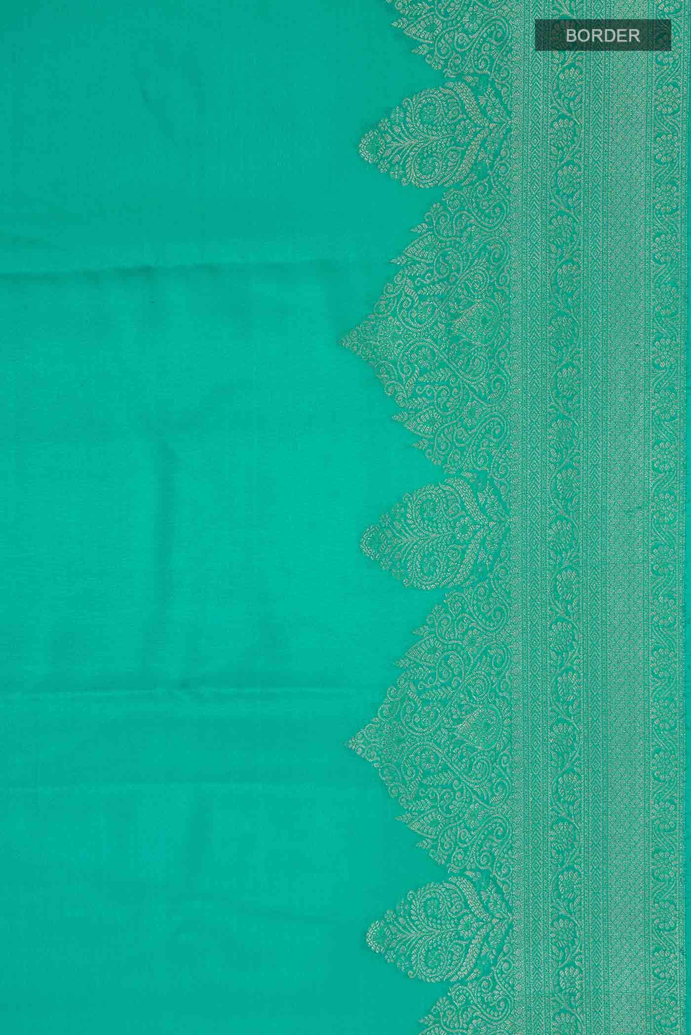 Teal Mysore Crepe Saree