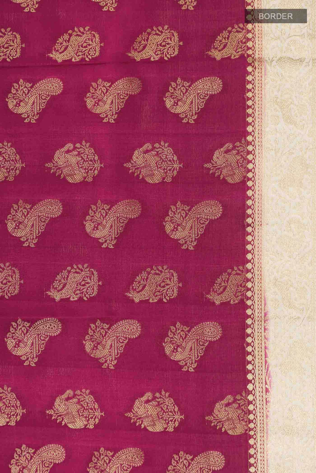 Maroon Mysore Crepe Saree