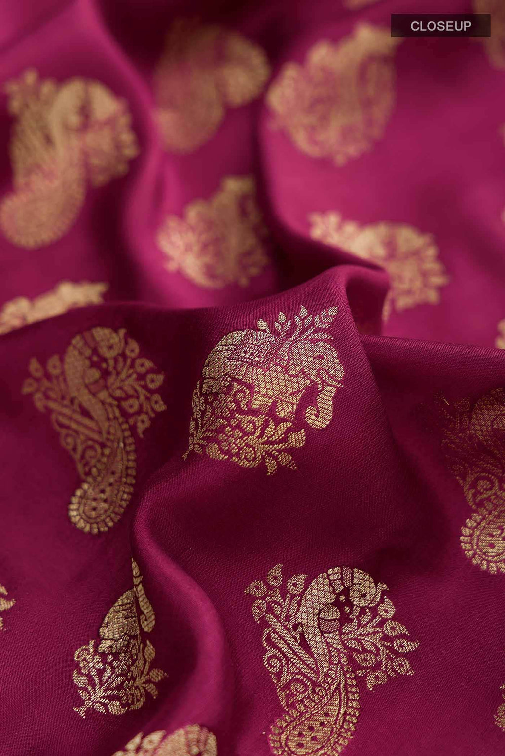 Maroon Mysore Crepe Saree
