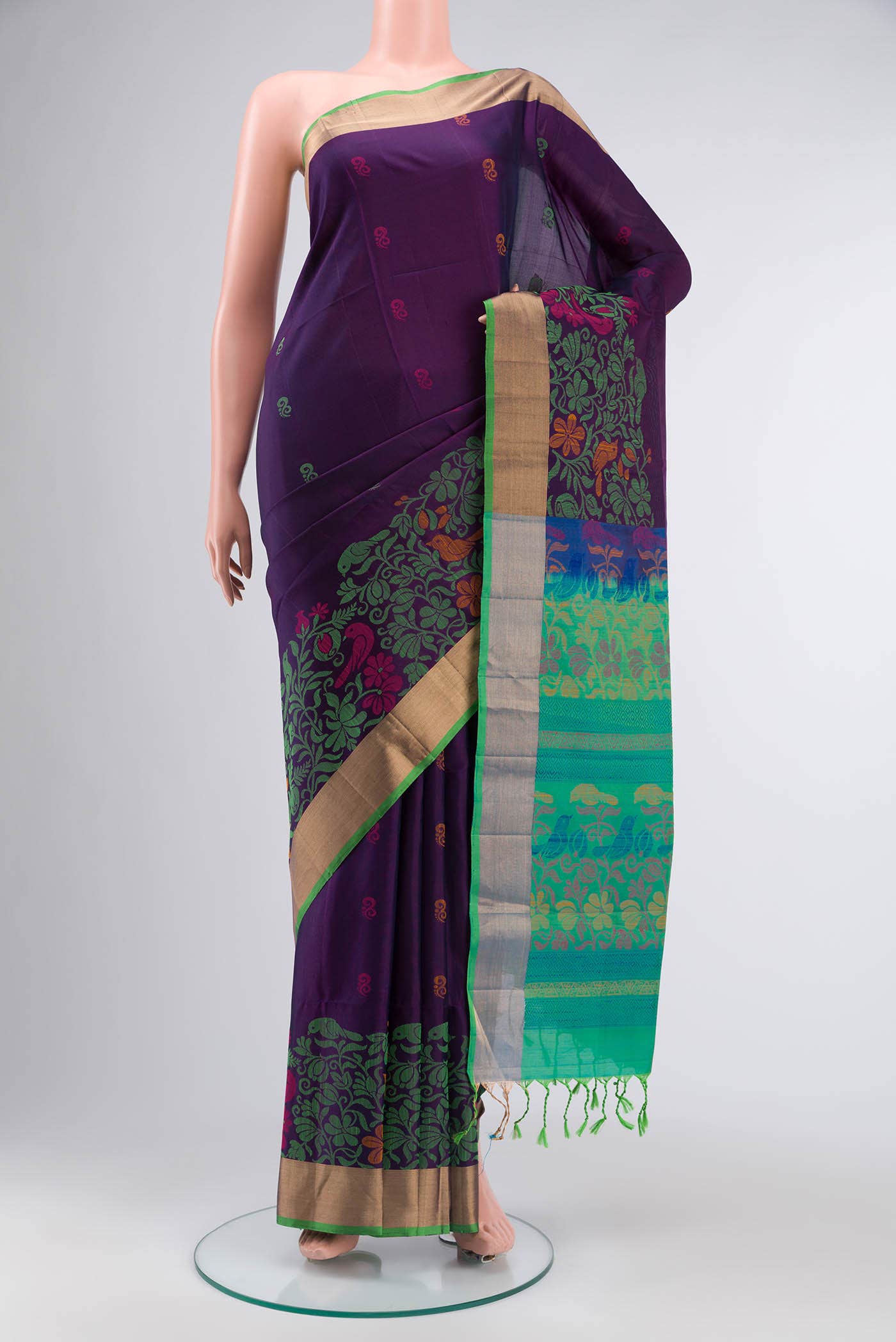 Navy Blue Soft Silk Saree