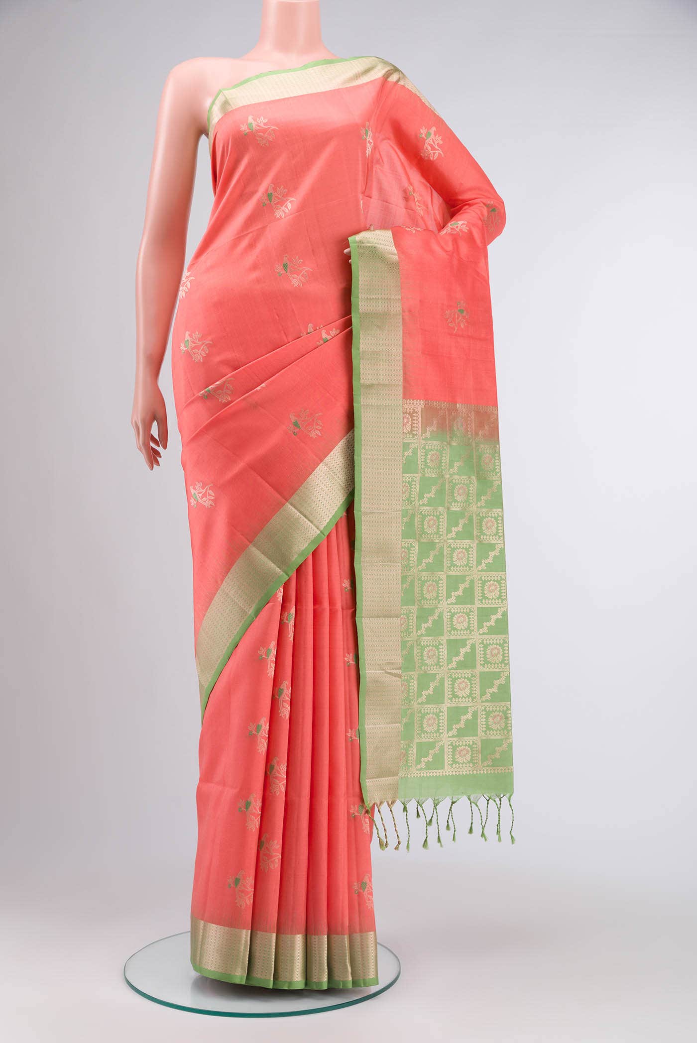 Coral Soft Silk Saree