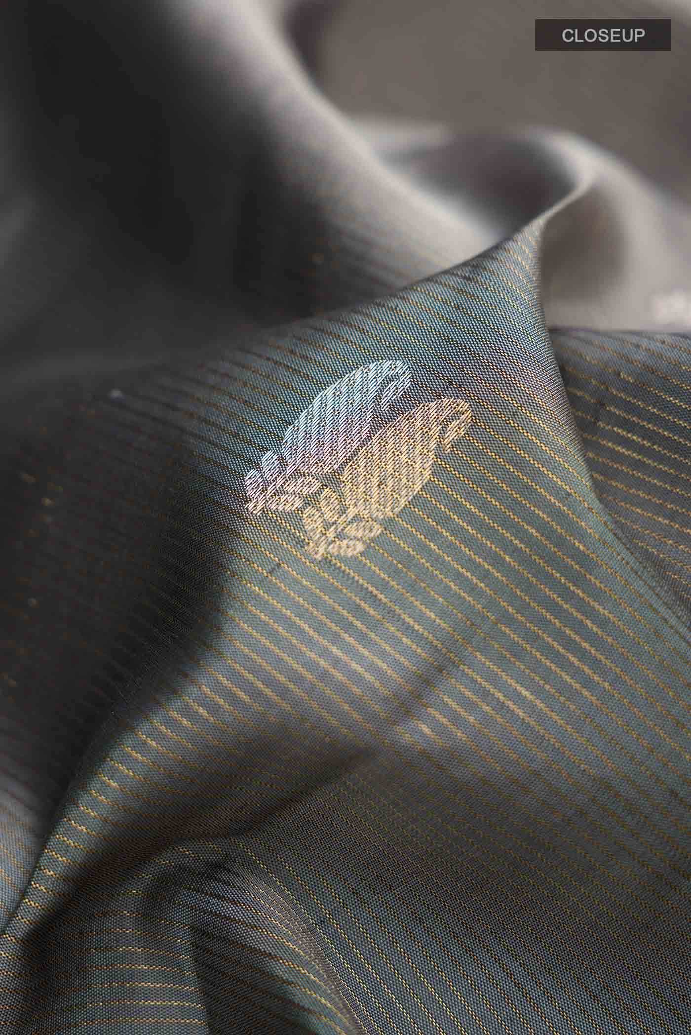 Grey Soft Silk Saree