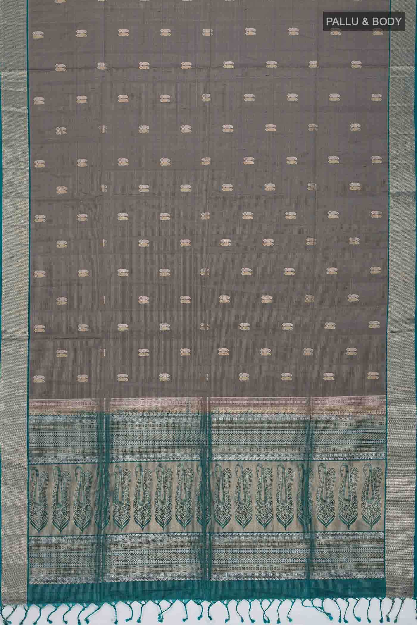 Grey Soft Silk Saree