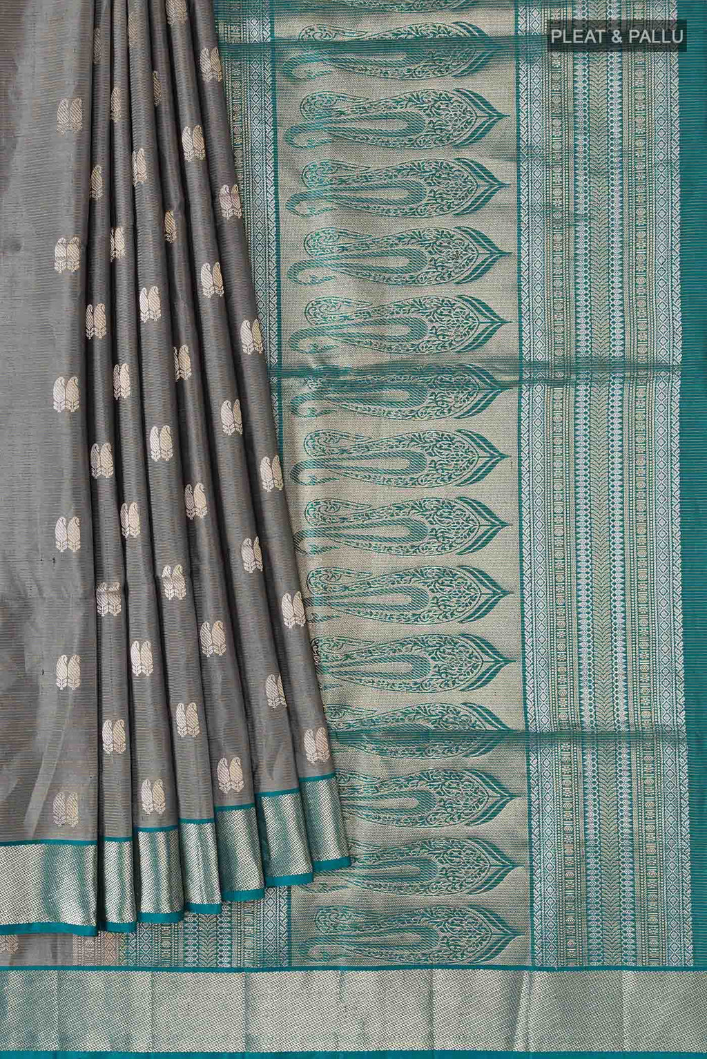 Grey Soft Silk Saree