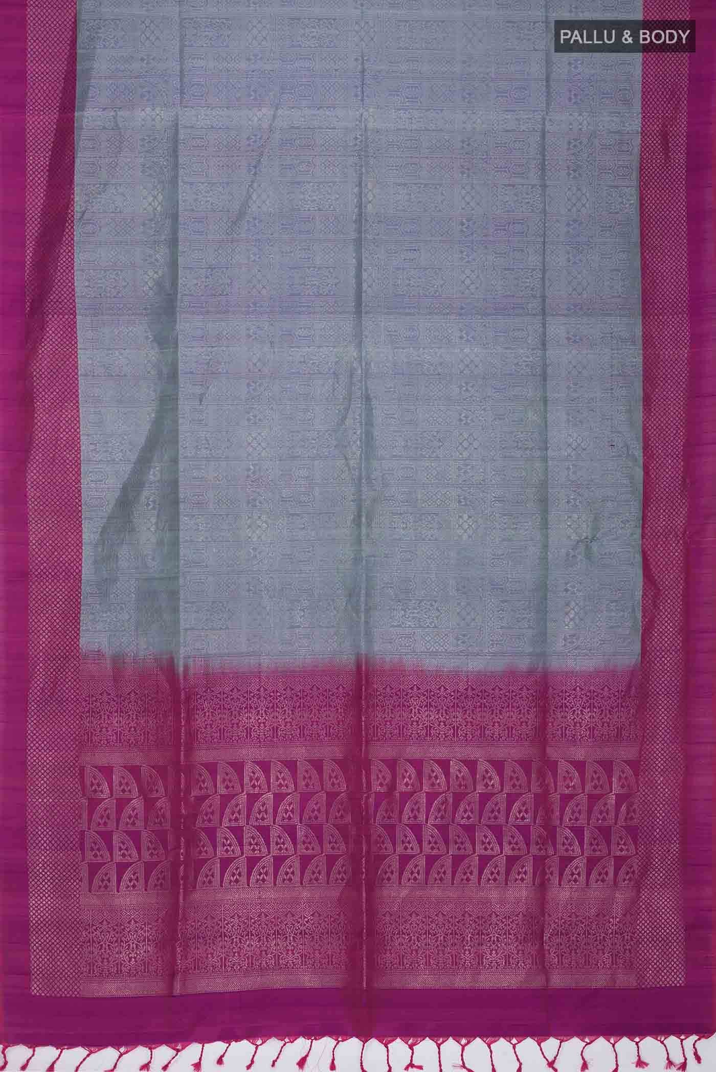 Grey Soft Silk Saree