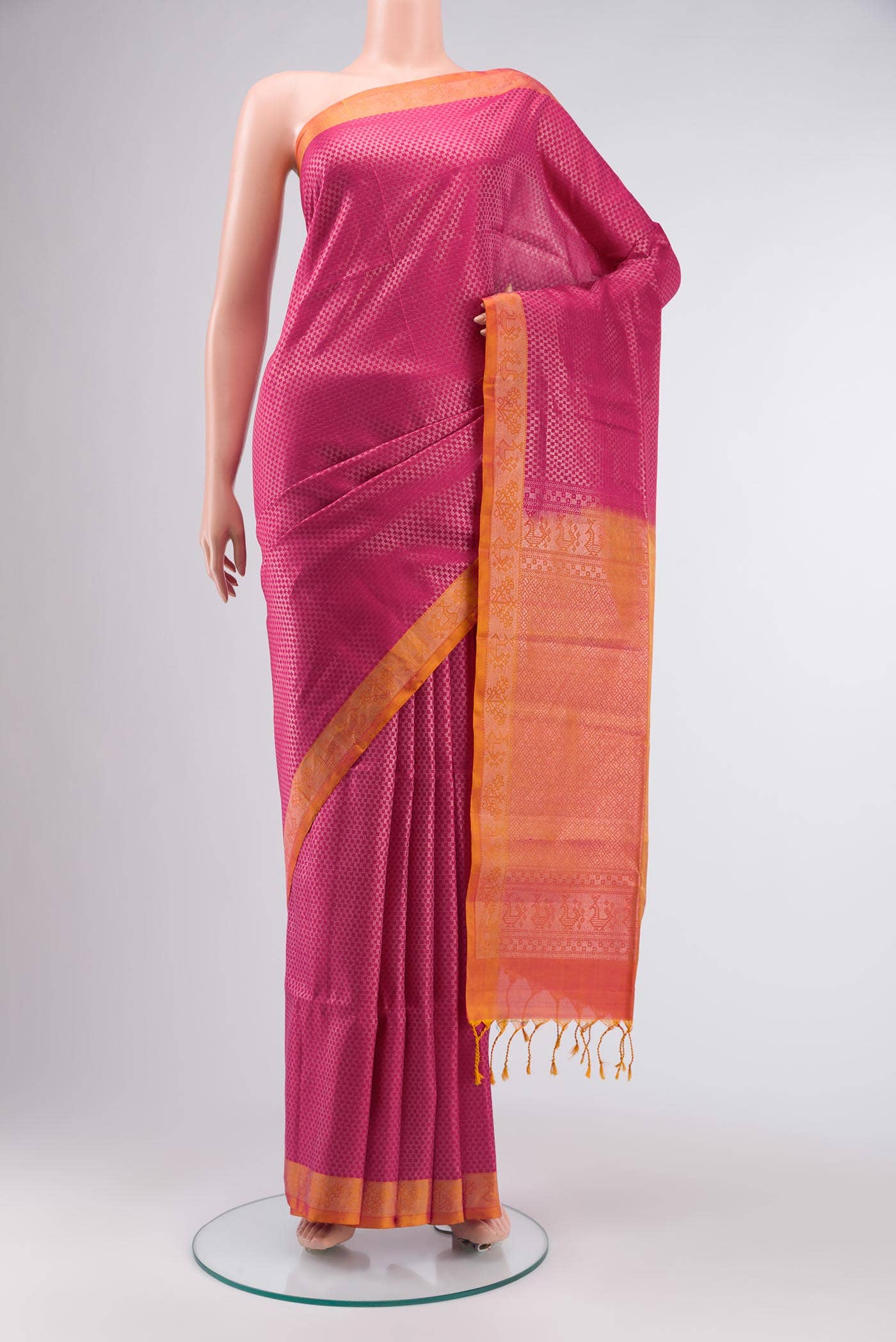 Pink Soft Silk Saree
