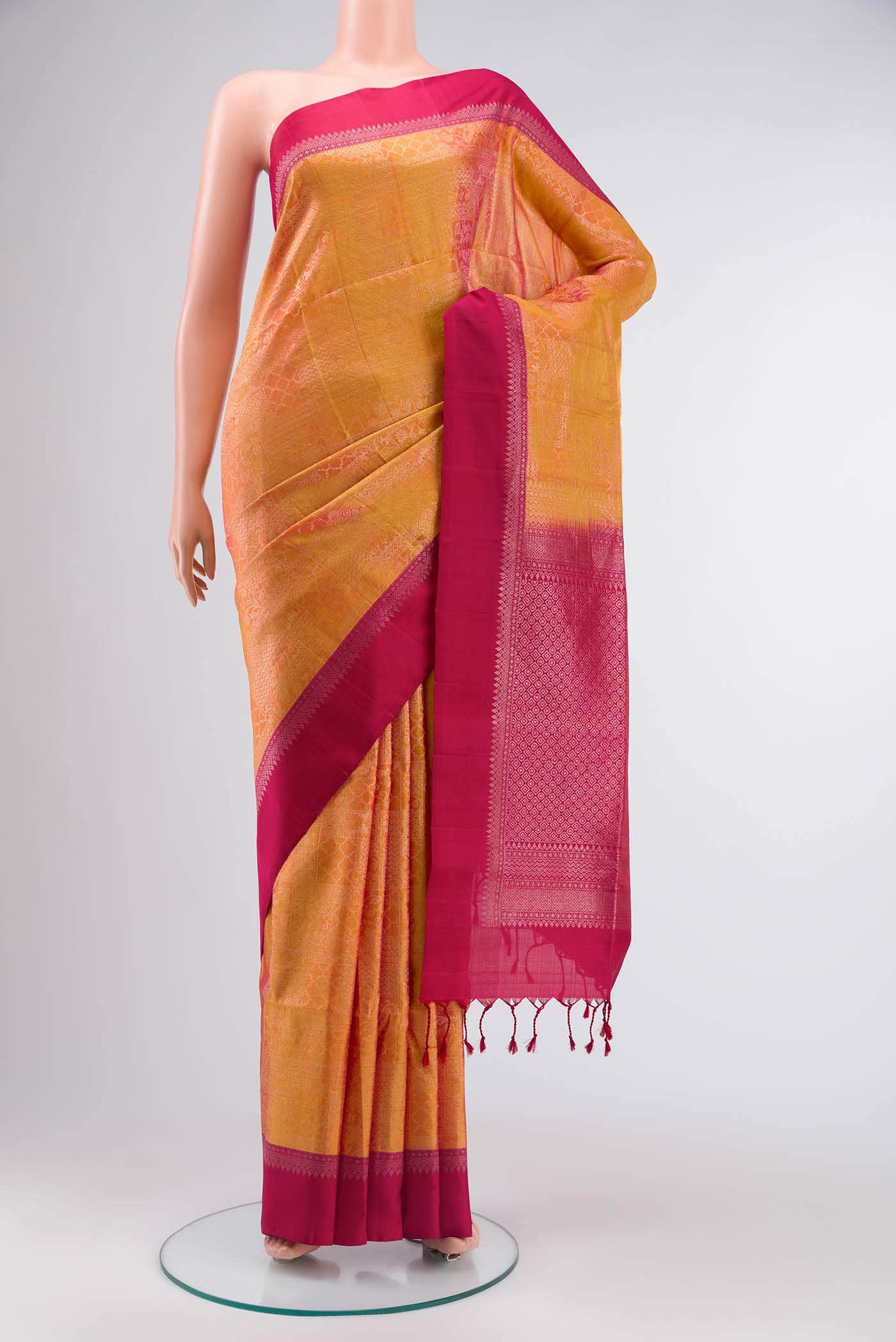 Orange Soft Silk Saree
