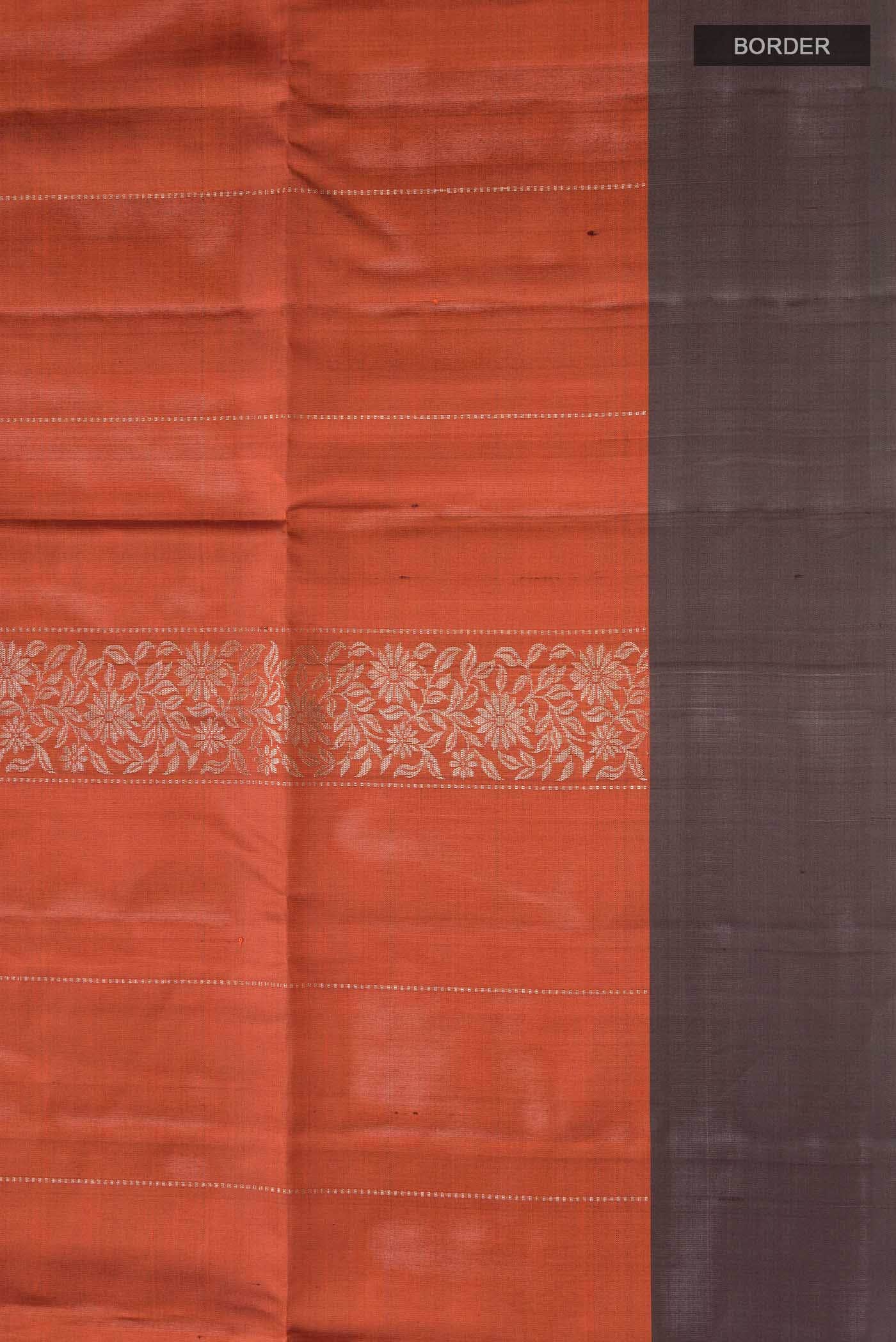 Brick Orange Soft Silk Saree